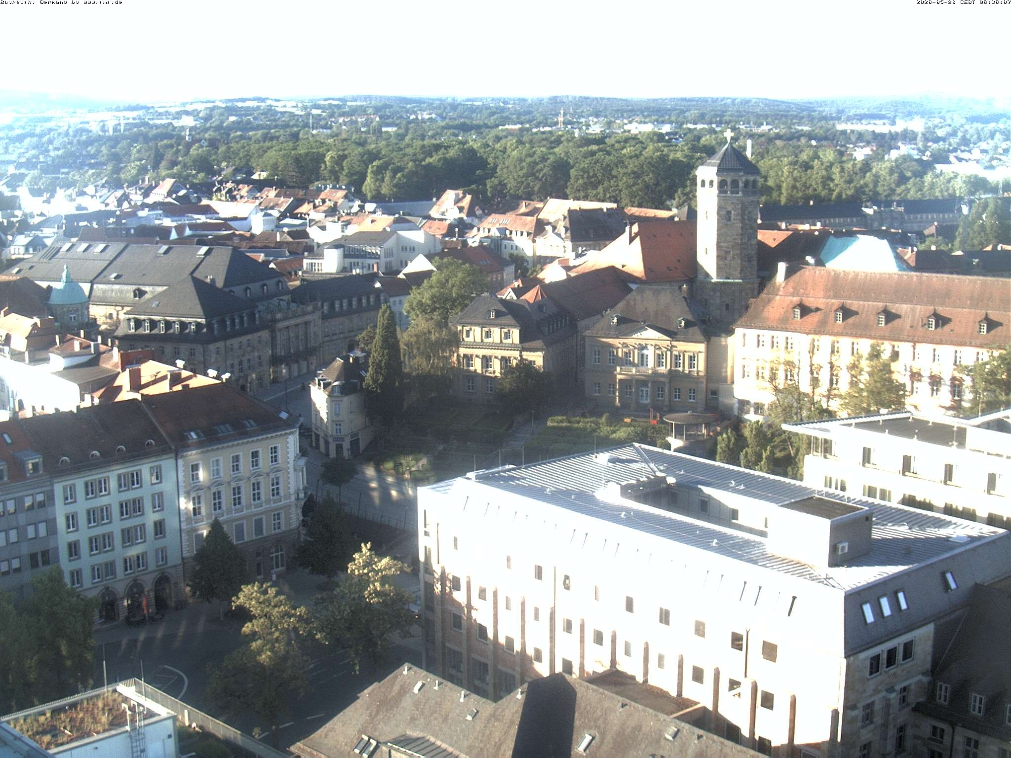 Archived image Webcam Bayreuth City Centre