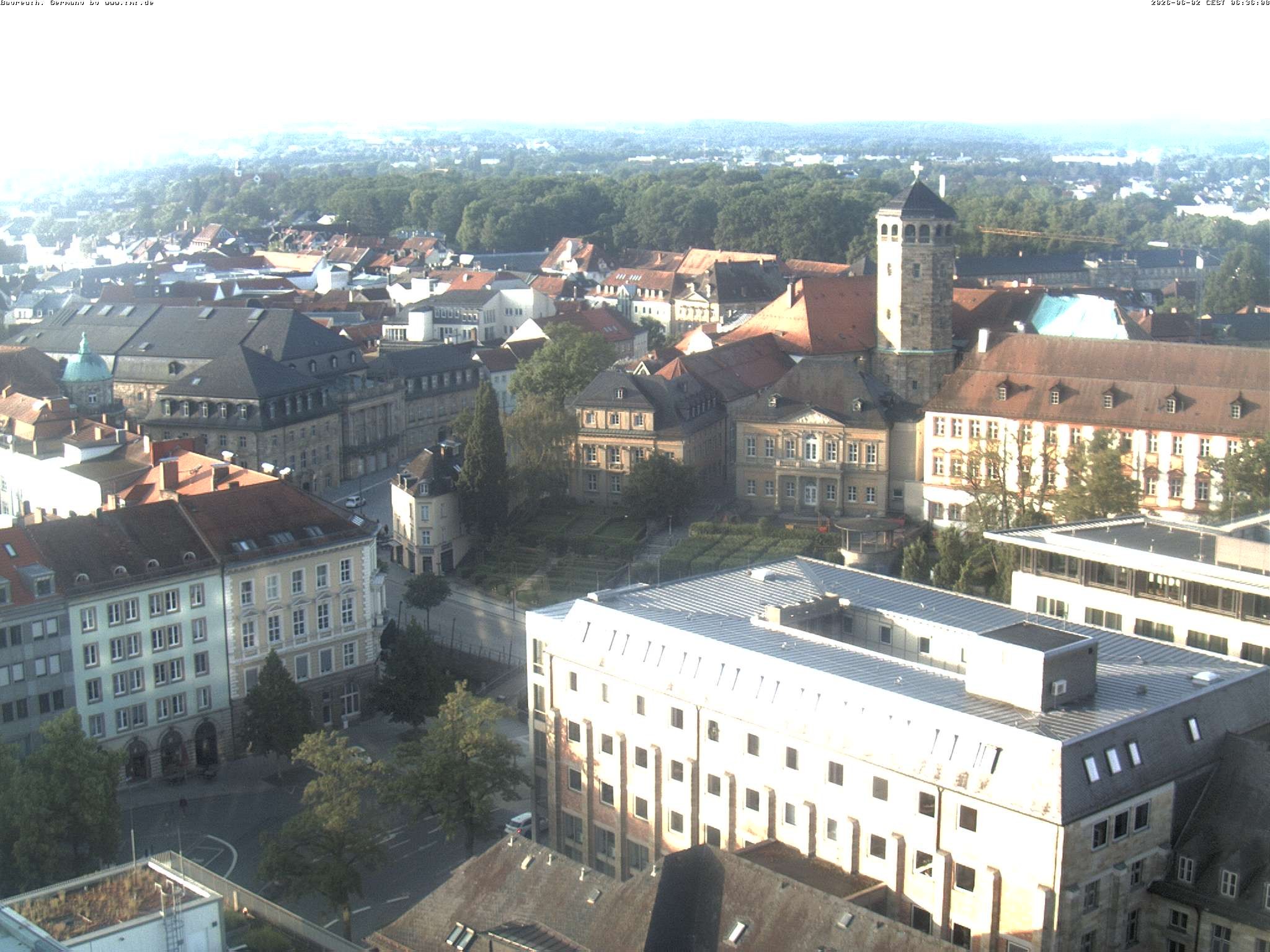 Archiv Foto Webcam Bayreuth: Blick vom Rathaus