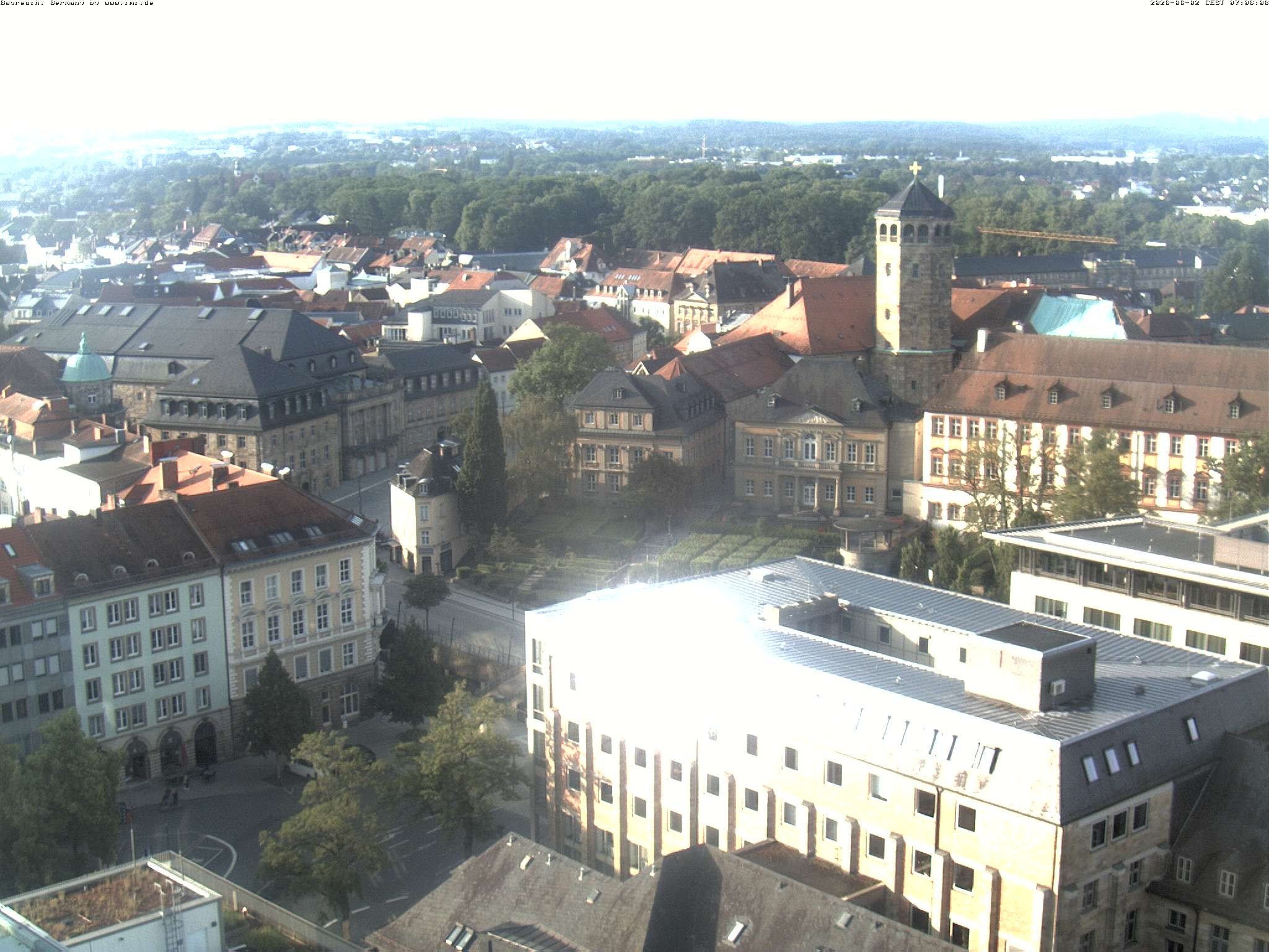 Archiv Foto Webcam Bayreuth: Blick vom Rathaus