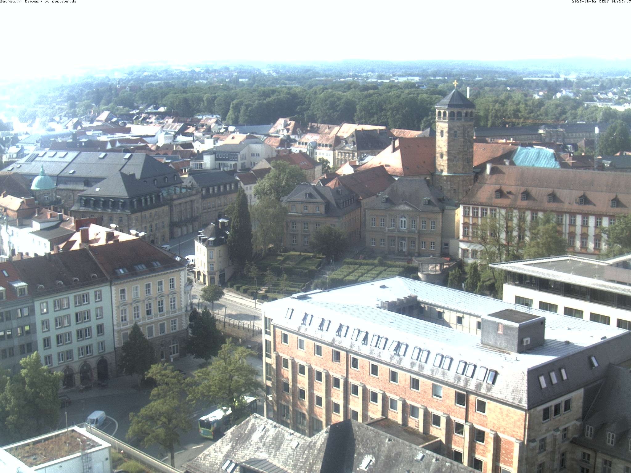 Archiv Foto Webcam Bayreuth: Blick vom Rathaus