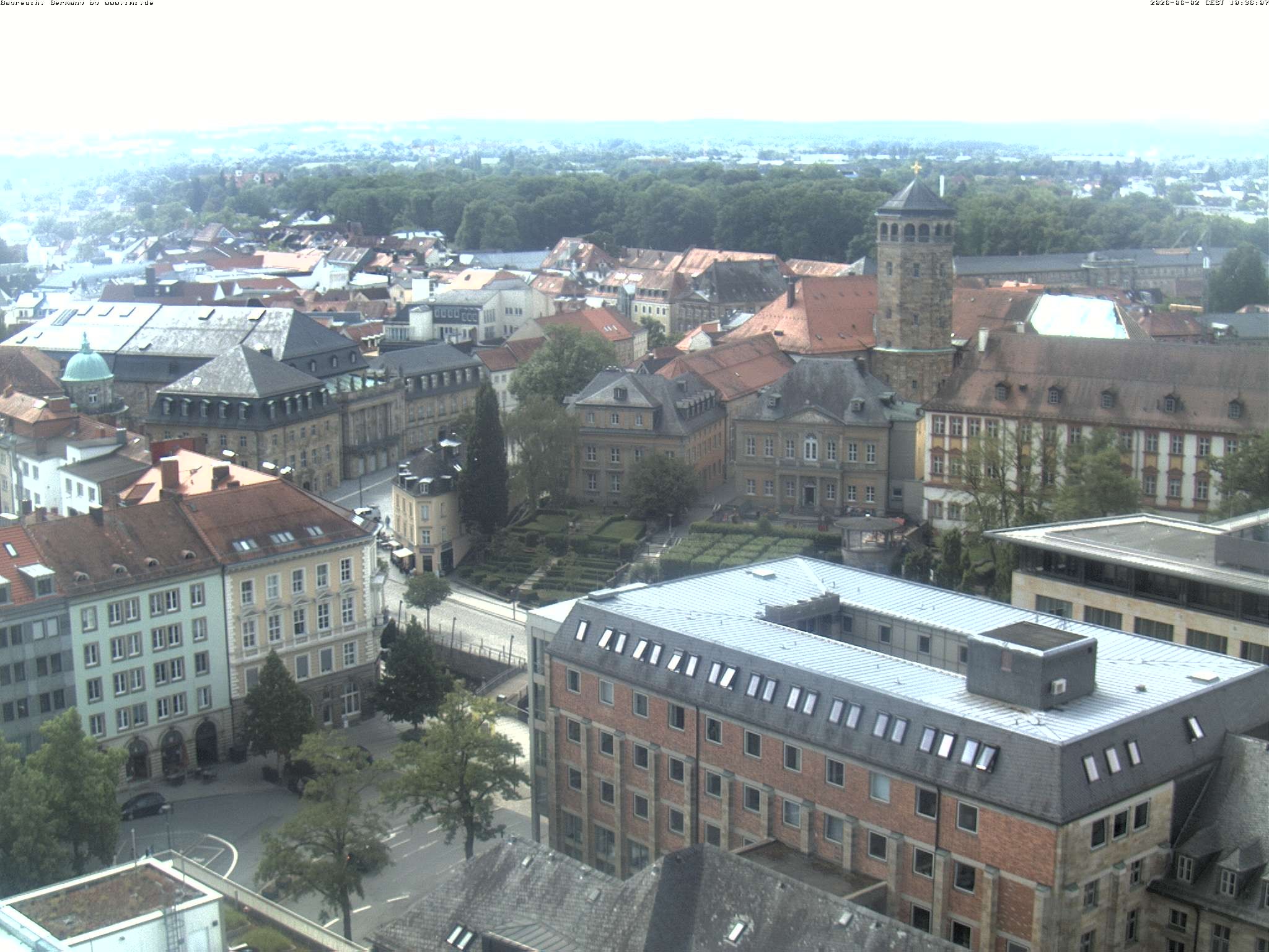 Archiv Foto Webcam Bayreuth: Blick vom Rathaus