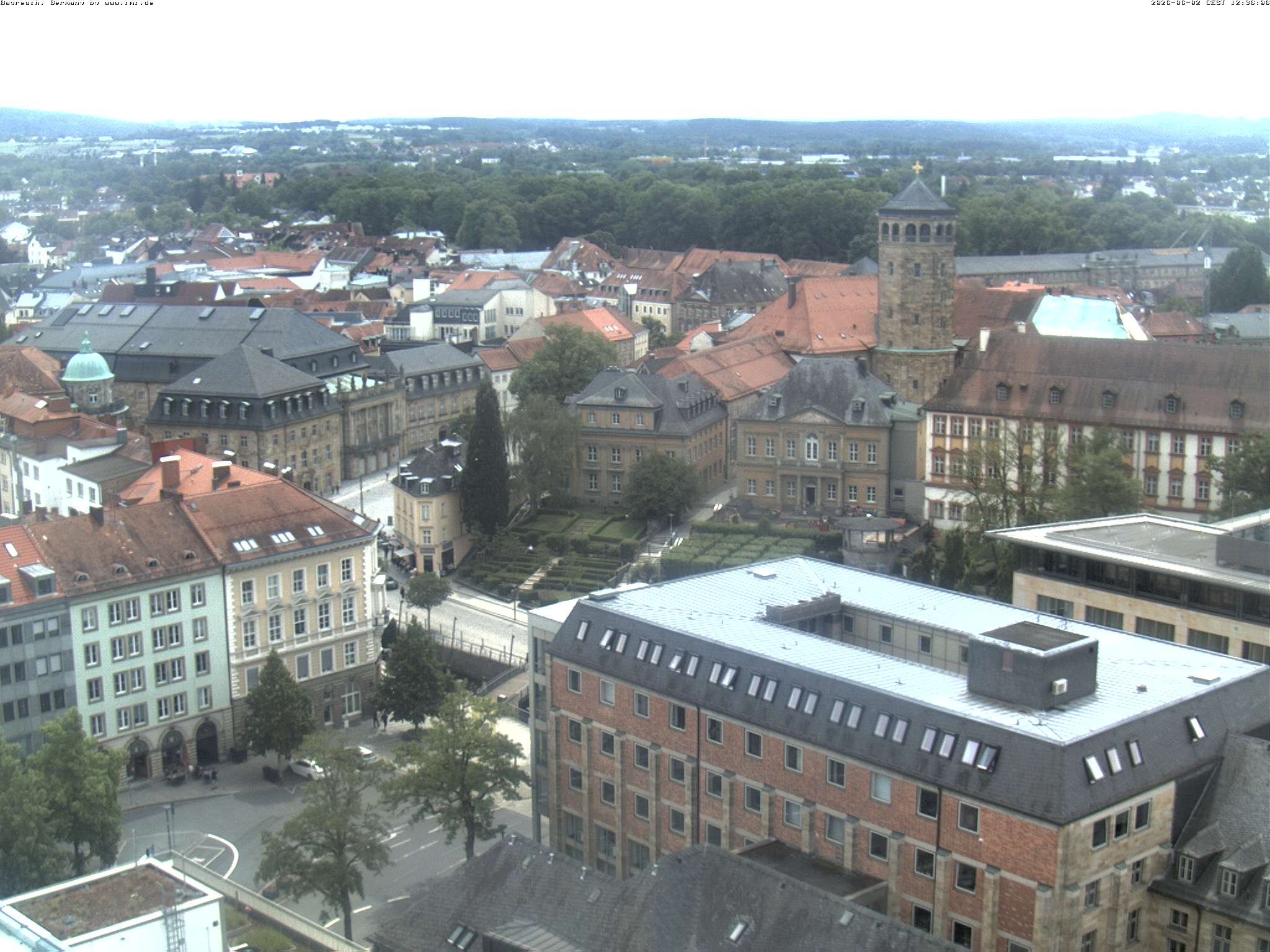 Archiv Foto Webcam Bayreuth: Blick vom Rathaus