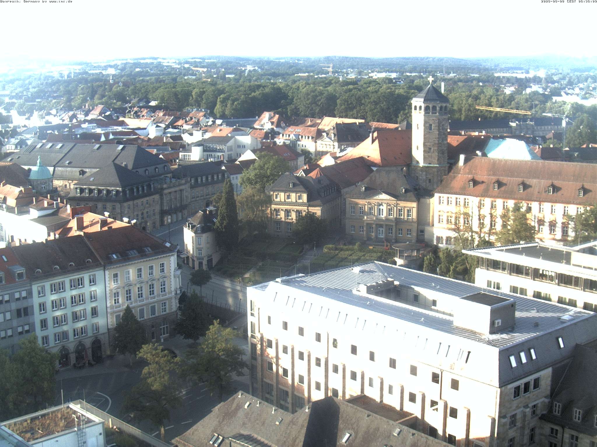 Archiv Foto Webcam Bayreuth: Blick vom Rathaus