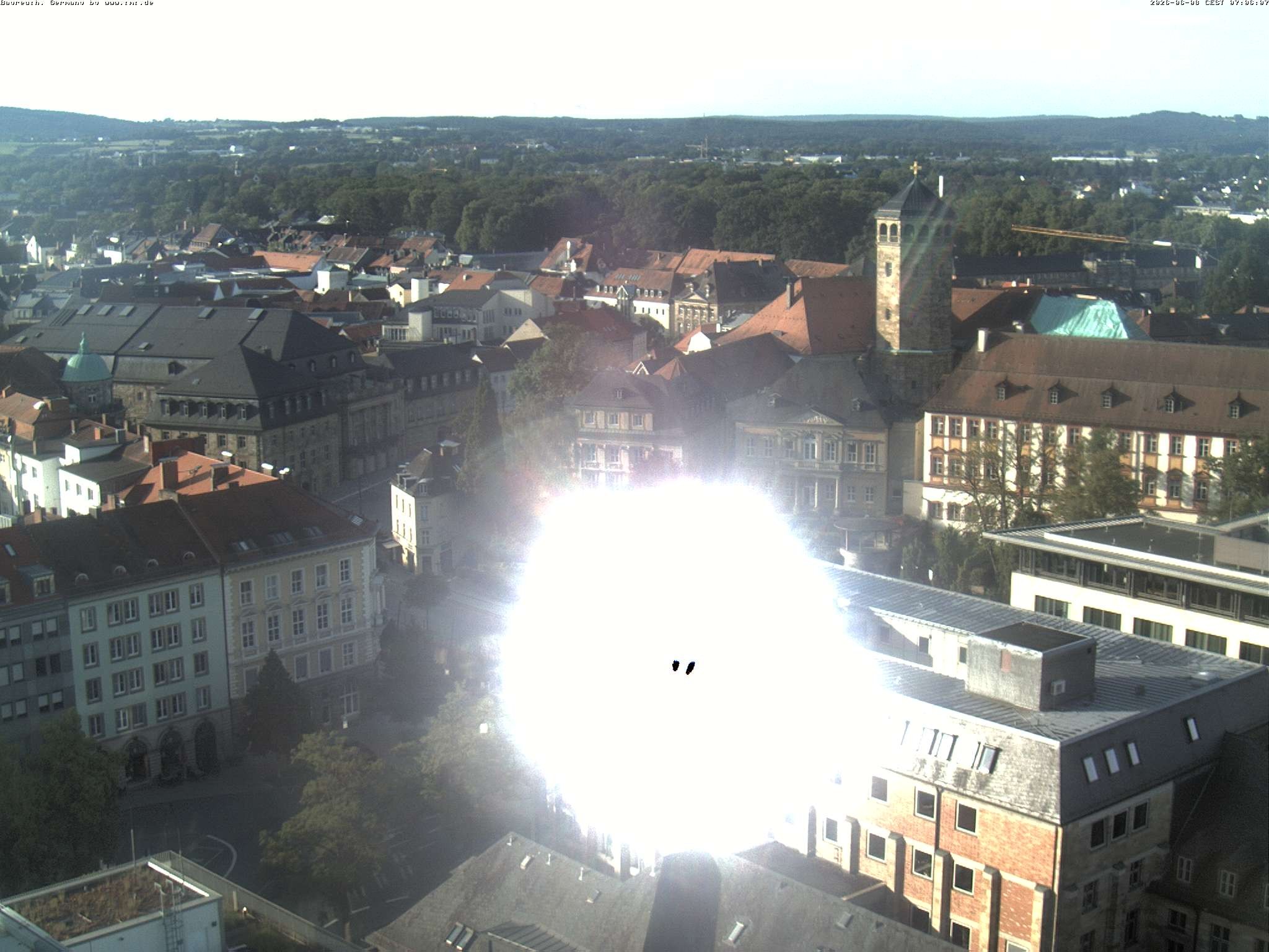 Archiv Foto Webcam Bayreuth: Blick vom Rathaus