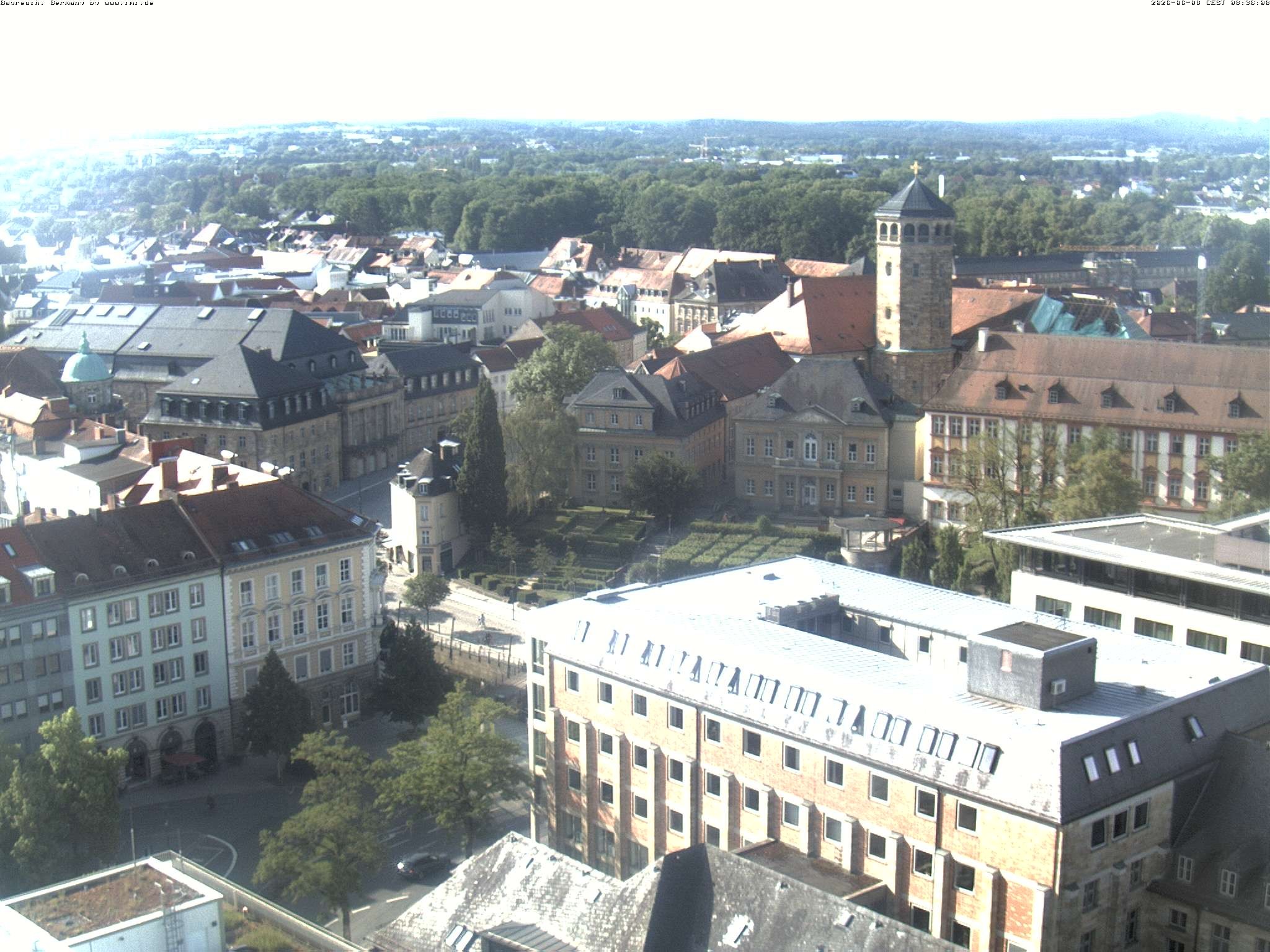 Archiv Foto Webcam Bayreuth: Blick vom Rathaus