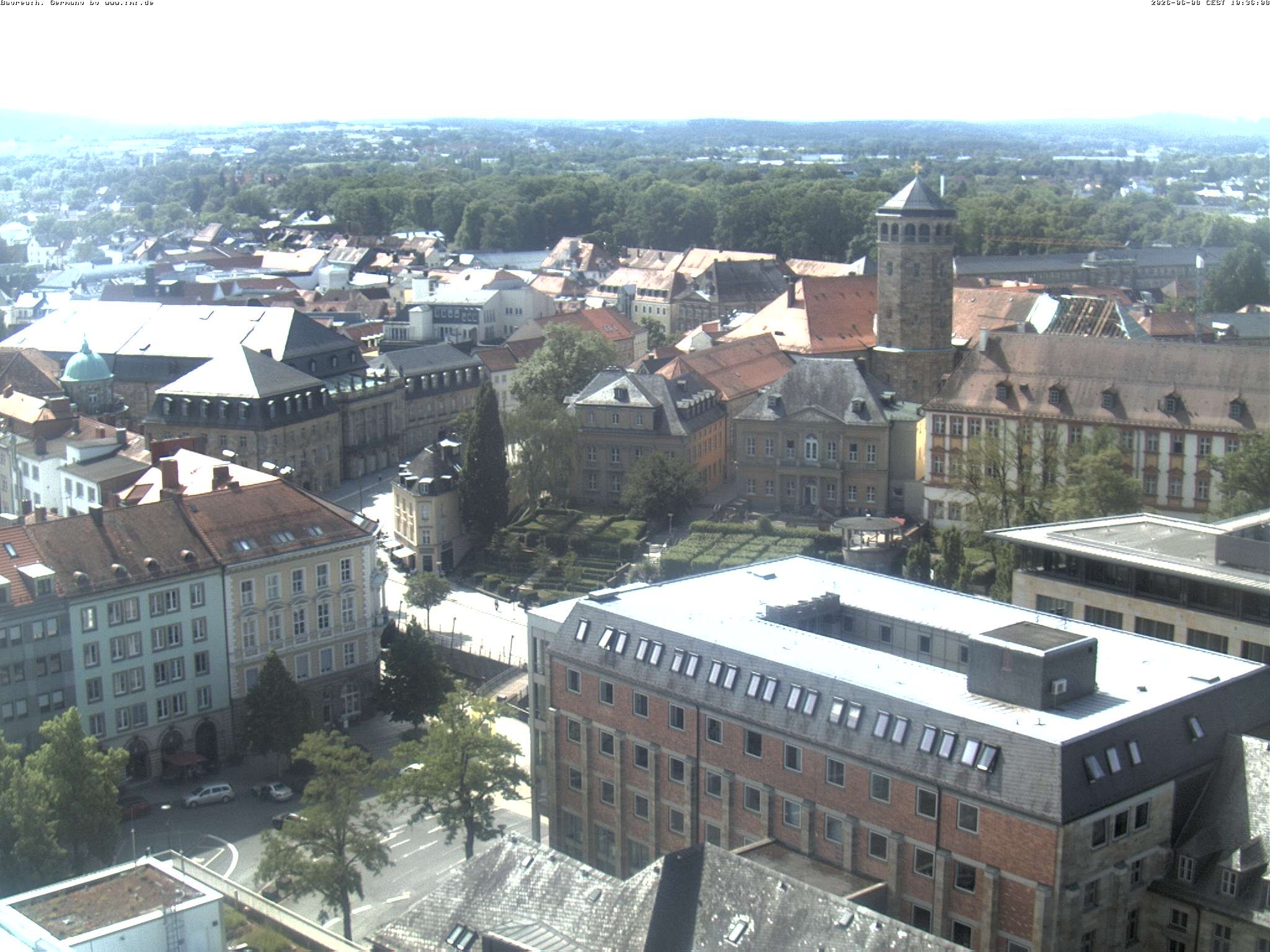 Archiv Foto Webcam Bayreuth: Blick vom Rathaus