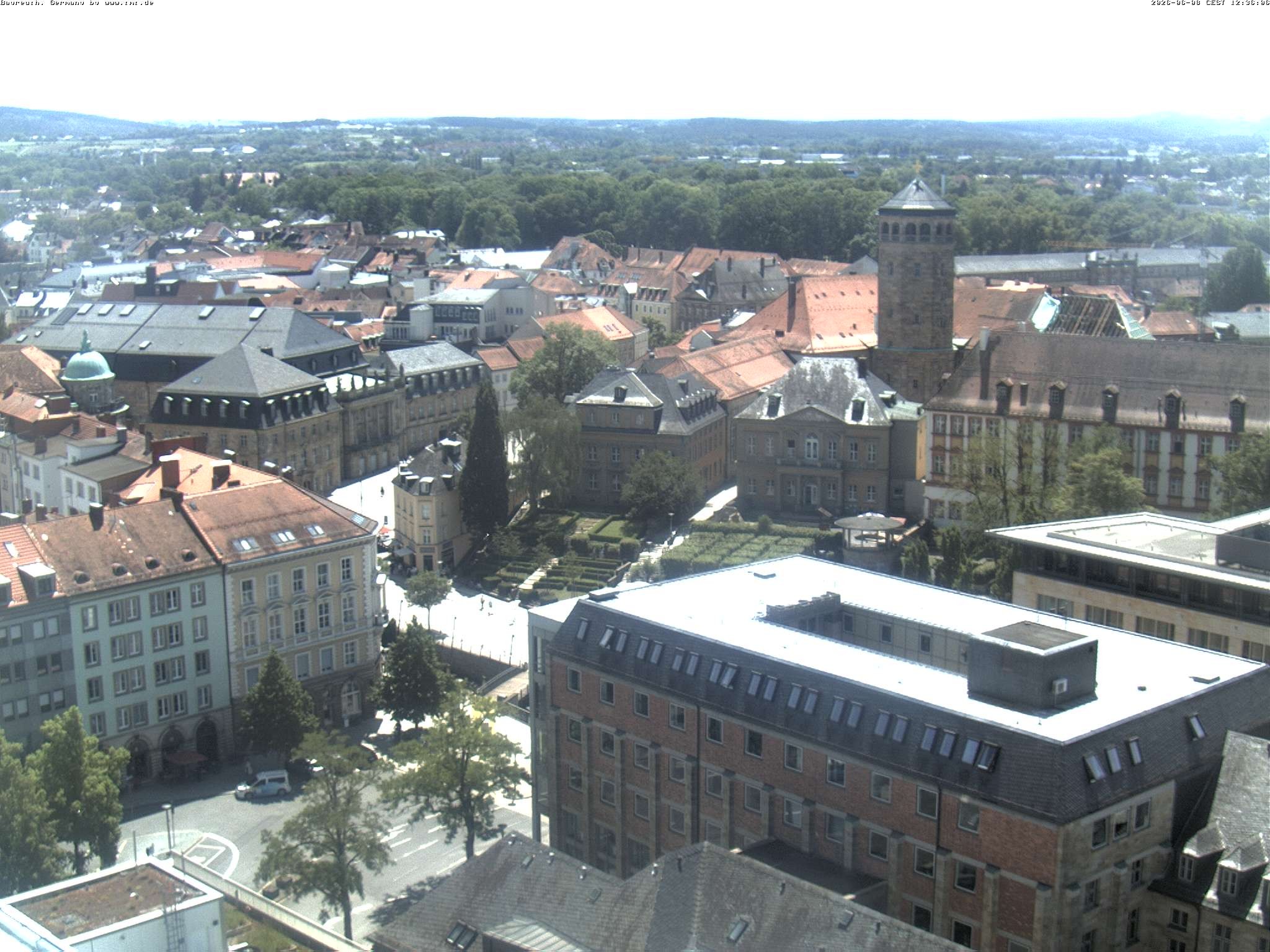 Archiv Foto Webcam Bayreuth: Blick vom Rathaus