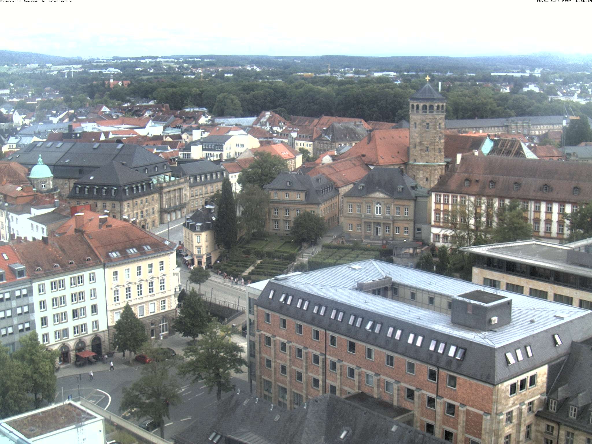 Archiv Foto Webcam Bayreuth: Blick vom Rathaus