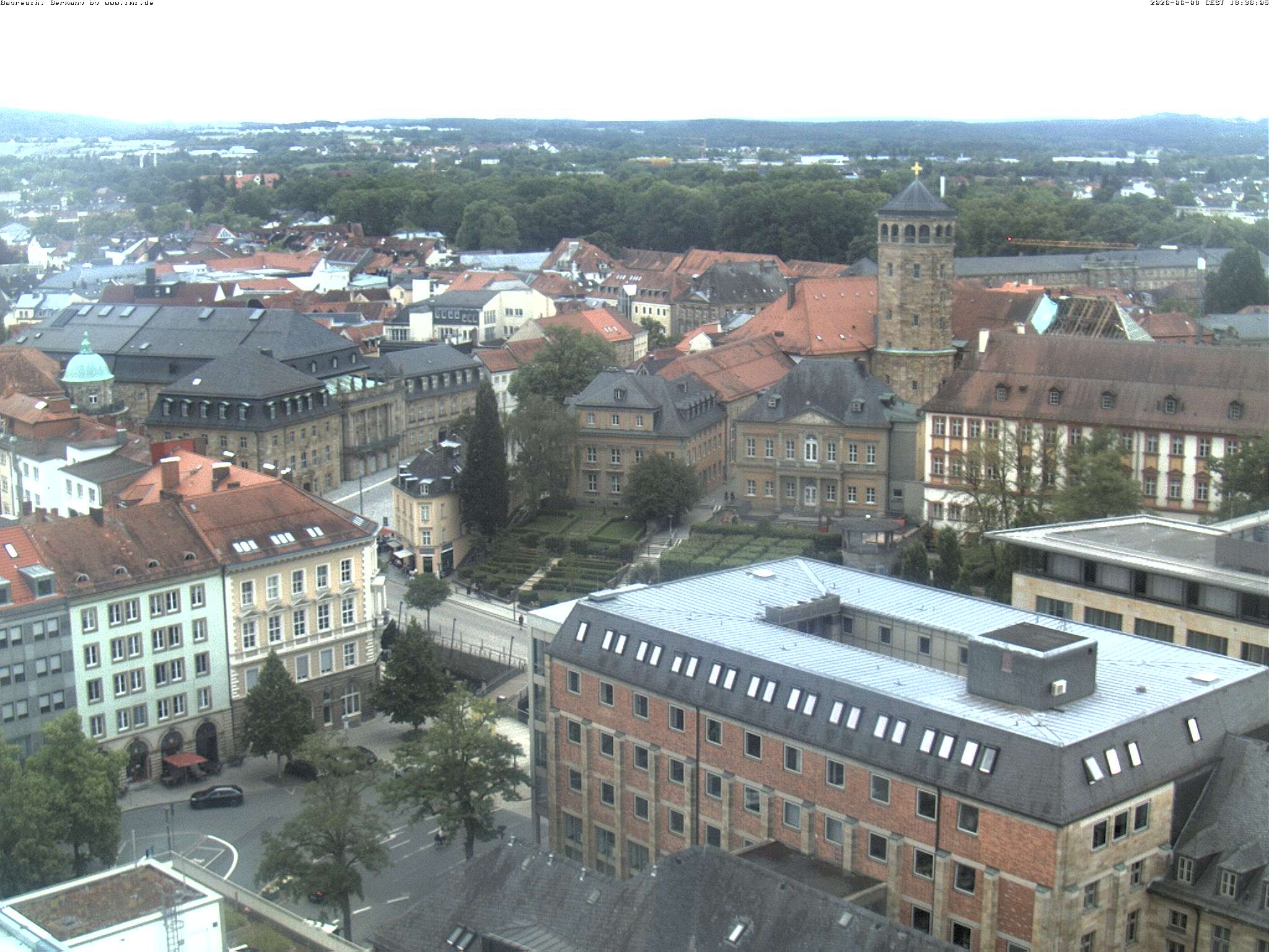 Archiv Foto Webcam Bayreuth: Blick vom Rathaus