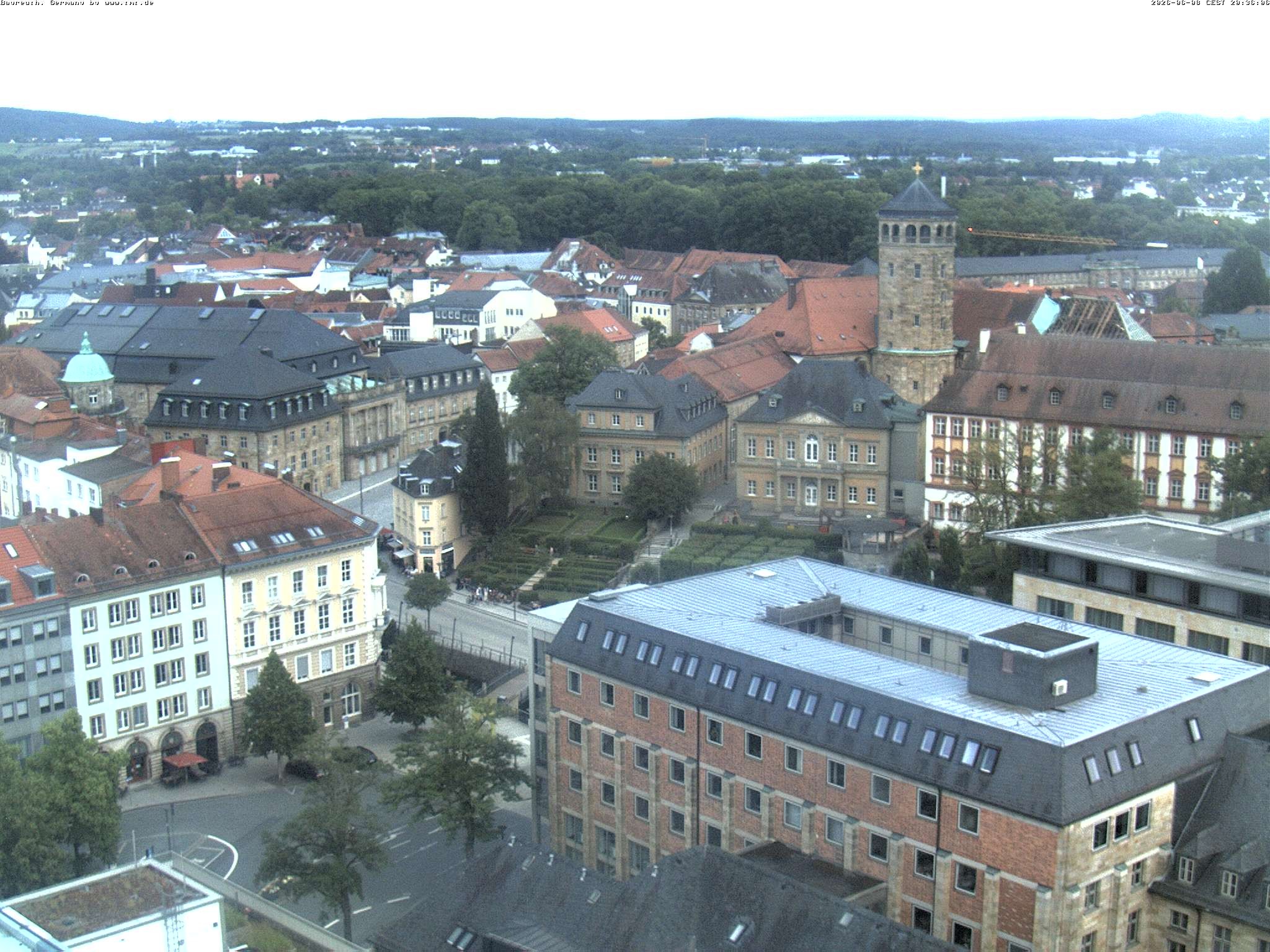 Archiv Foto Webcam Bayreuth: Blick vom Rathaus
