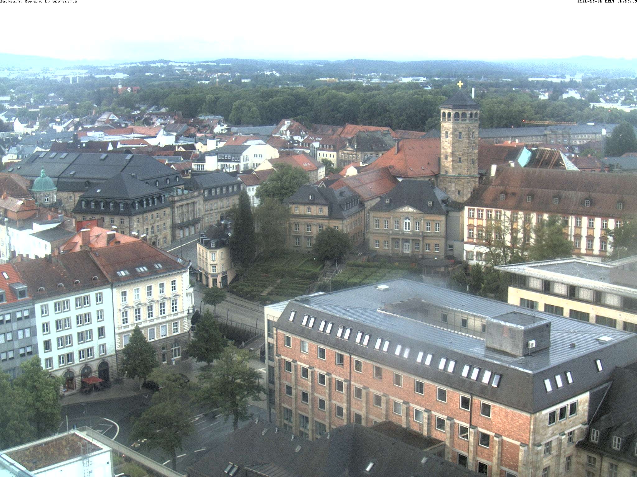 Archiv Foto Webcam Bayreuth: Blick vom Rathaus