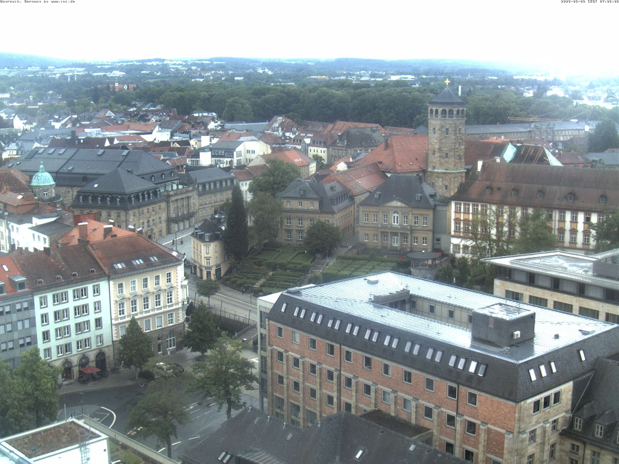 Archiv Foto Webcam Bayreuth: Blick vom Rathaus