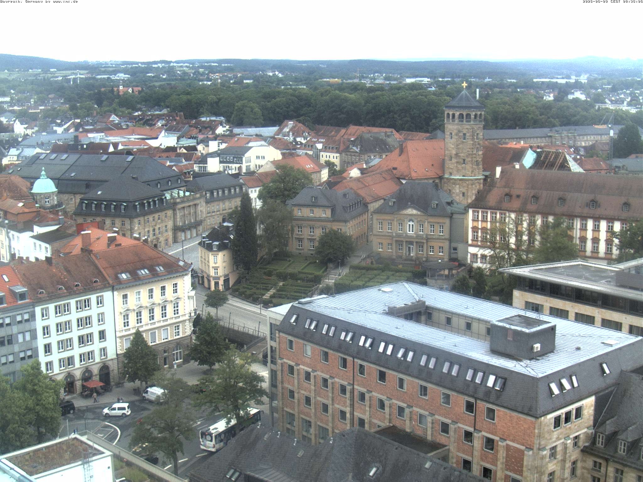 Archiv Foto Webcam Bayreuth: Blick vom Rathaus