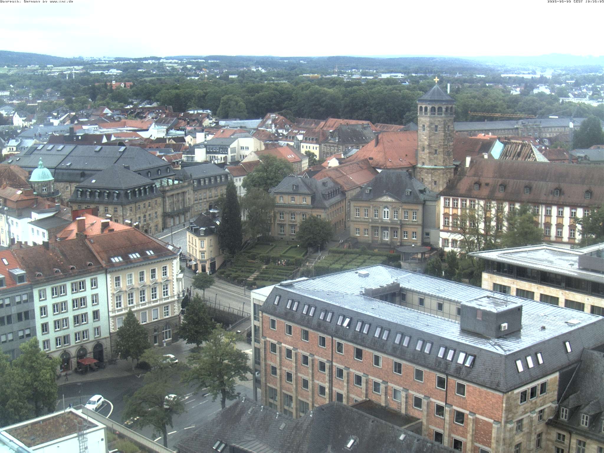 Archiv Foto Webcam Bayreuth: Blick vom Rathaus
