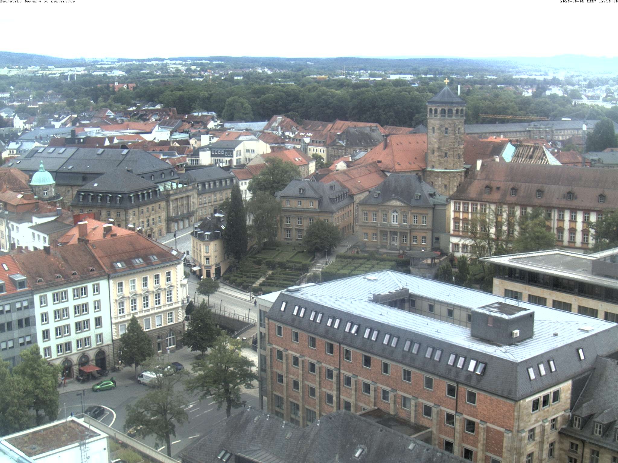 Archiv Foto Webcam Bayreuth: Blick vom Rathaus