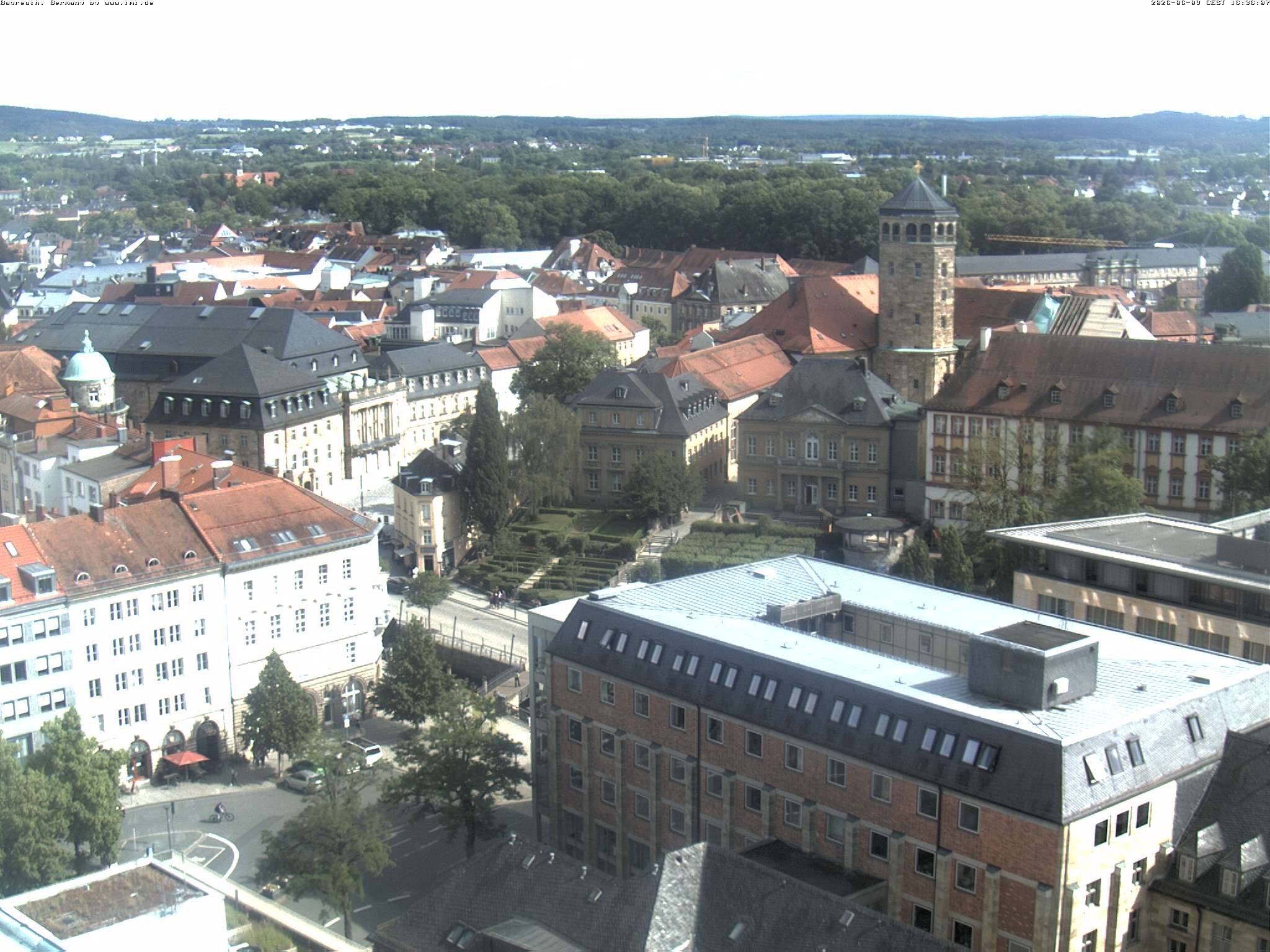 Archiv Foto Webcam Bayreuth: Blick vom Rathaus