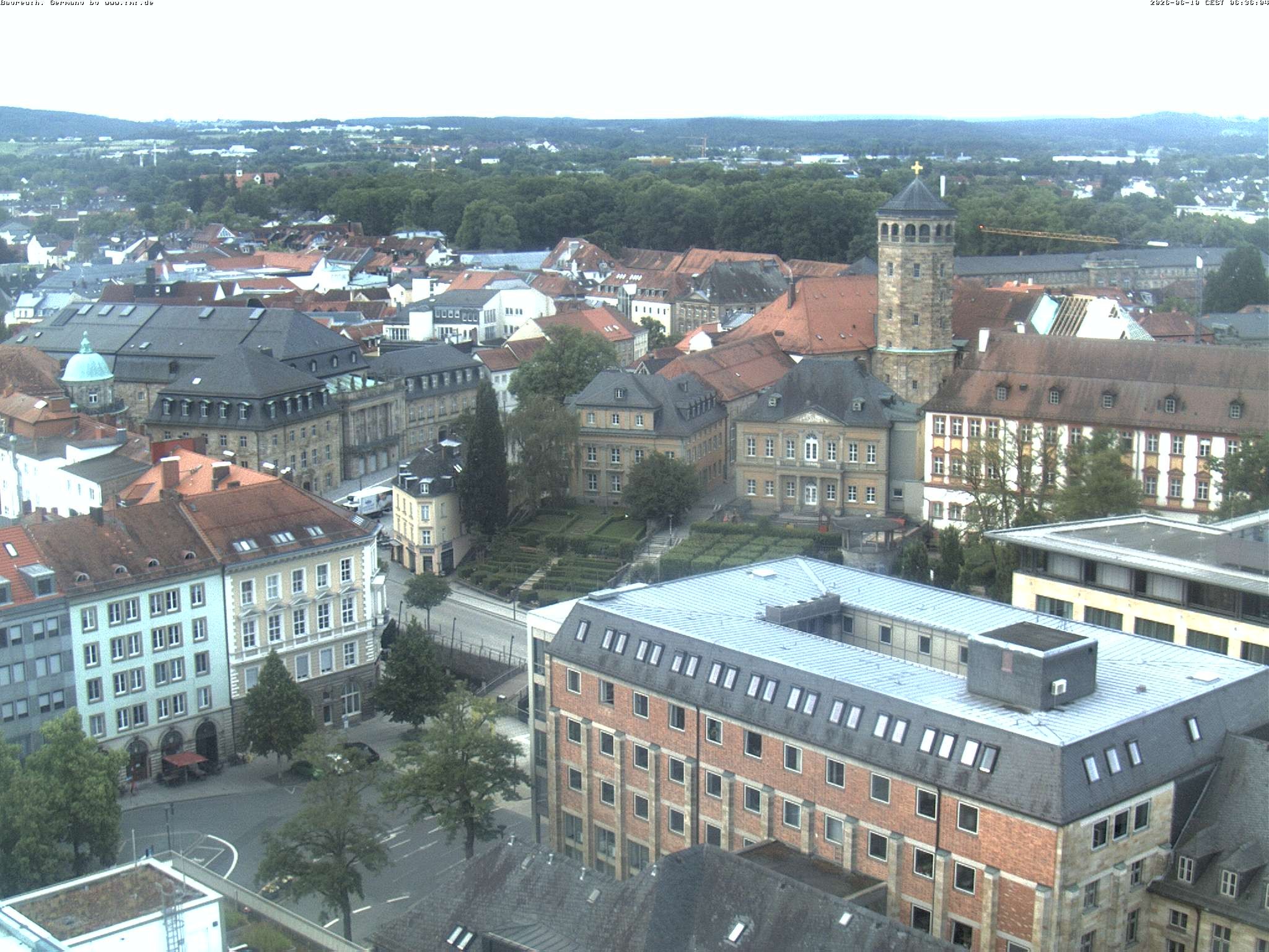 Archiv Foto Webcam Bayreuth: Blick vom Rathaus