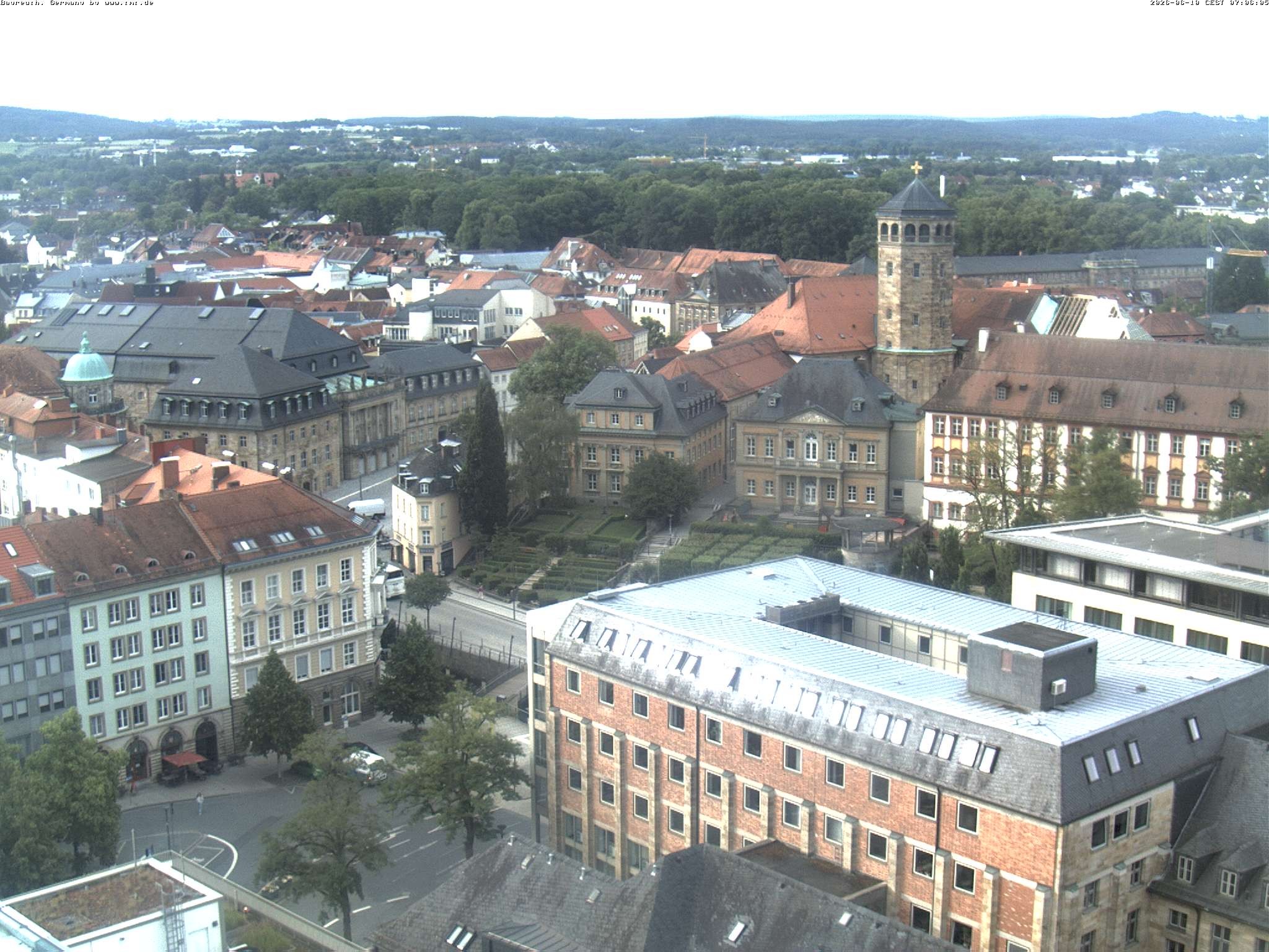 Archiv Foto Webcam Bayreuth: Blick vom Rathaus
