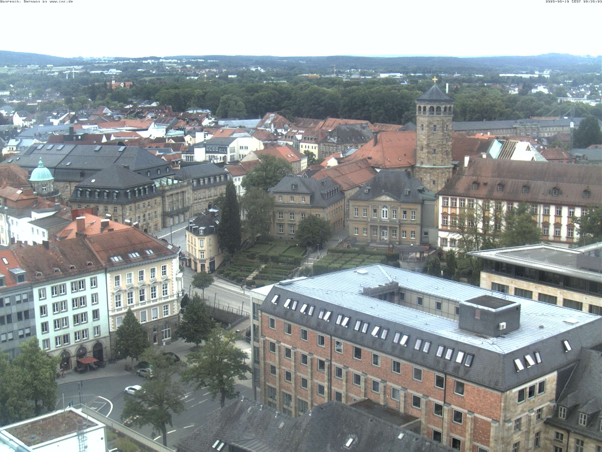 Archiv Foto Webcam Bayreuth: Blick vom Rathaus