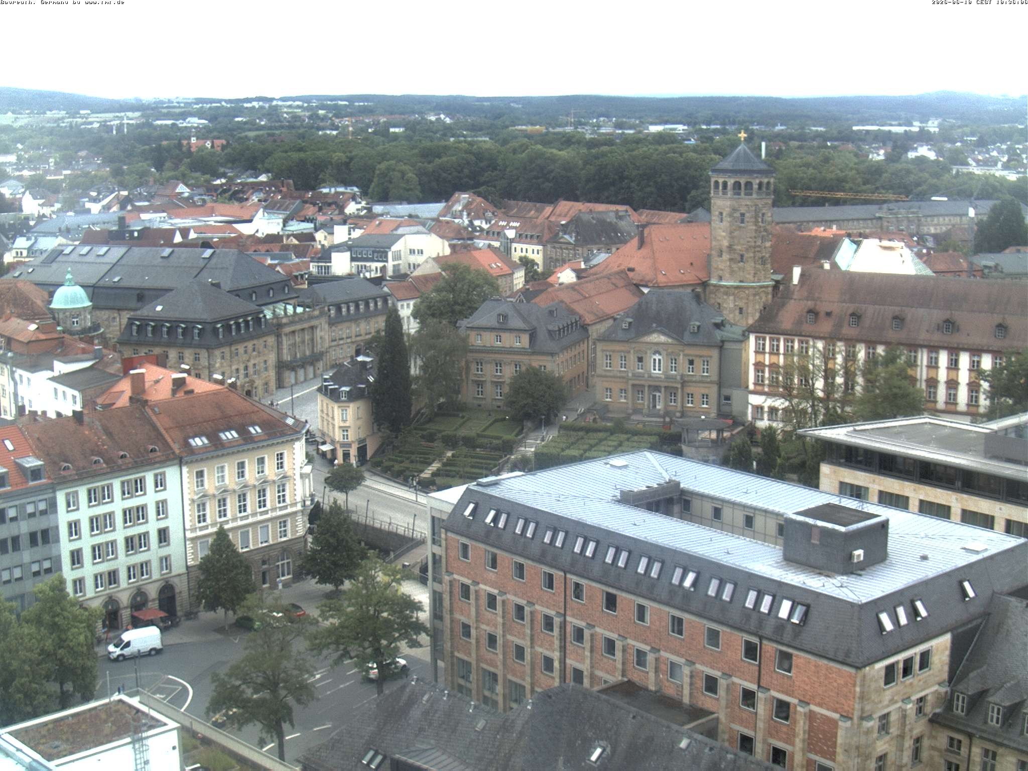 Archiv Foto Webcam Bayreuth: Blick vom Rathaus
