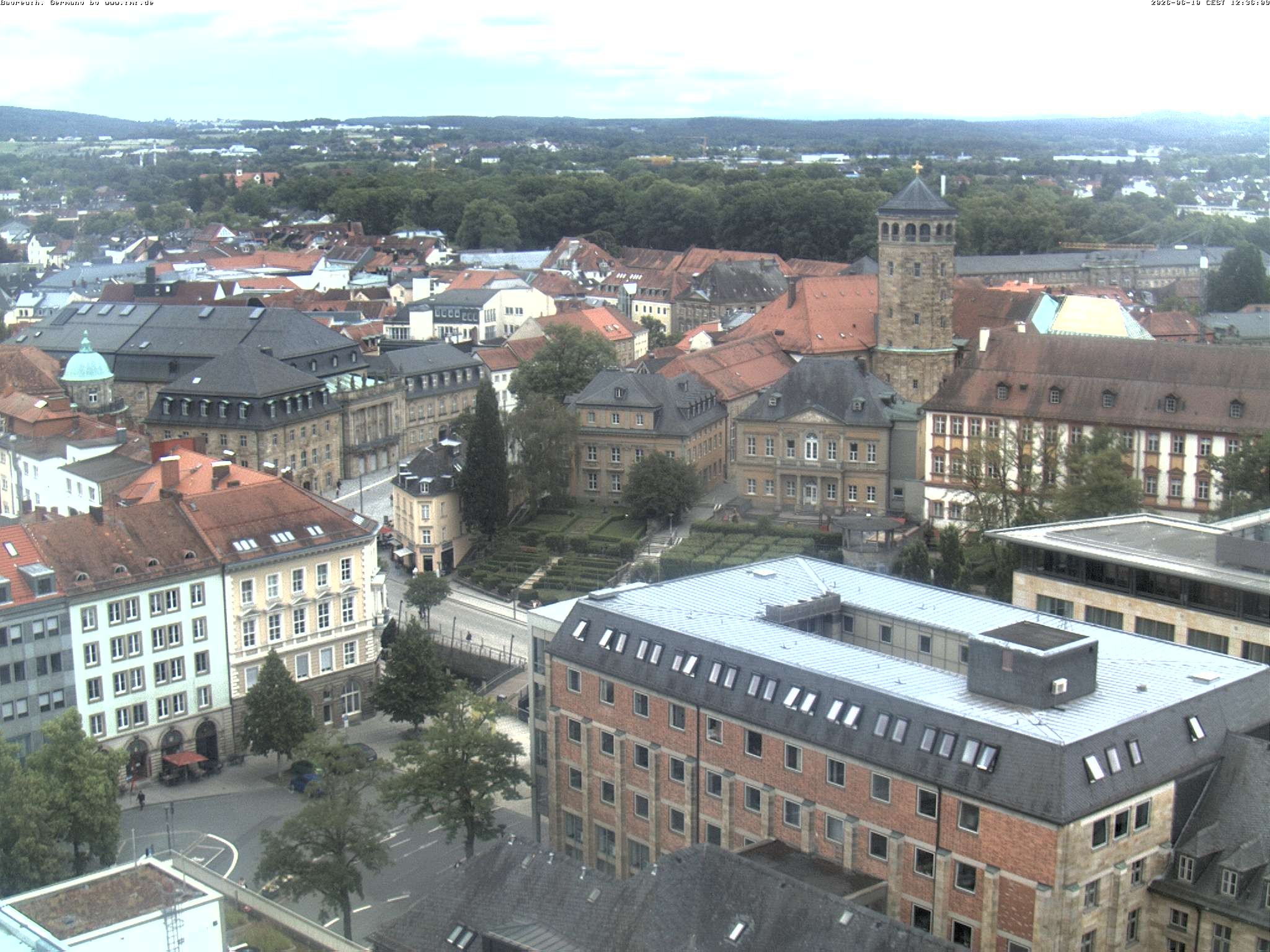 Archiv Foto Webcam Bayreuth: Blick vom Rathaus