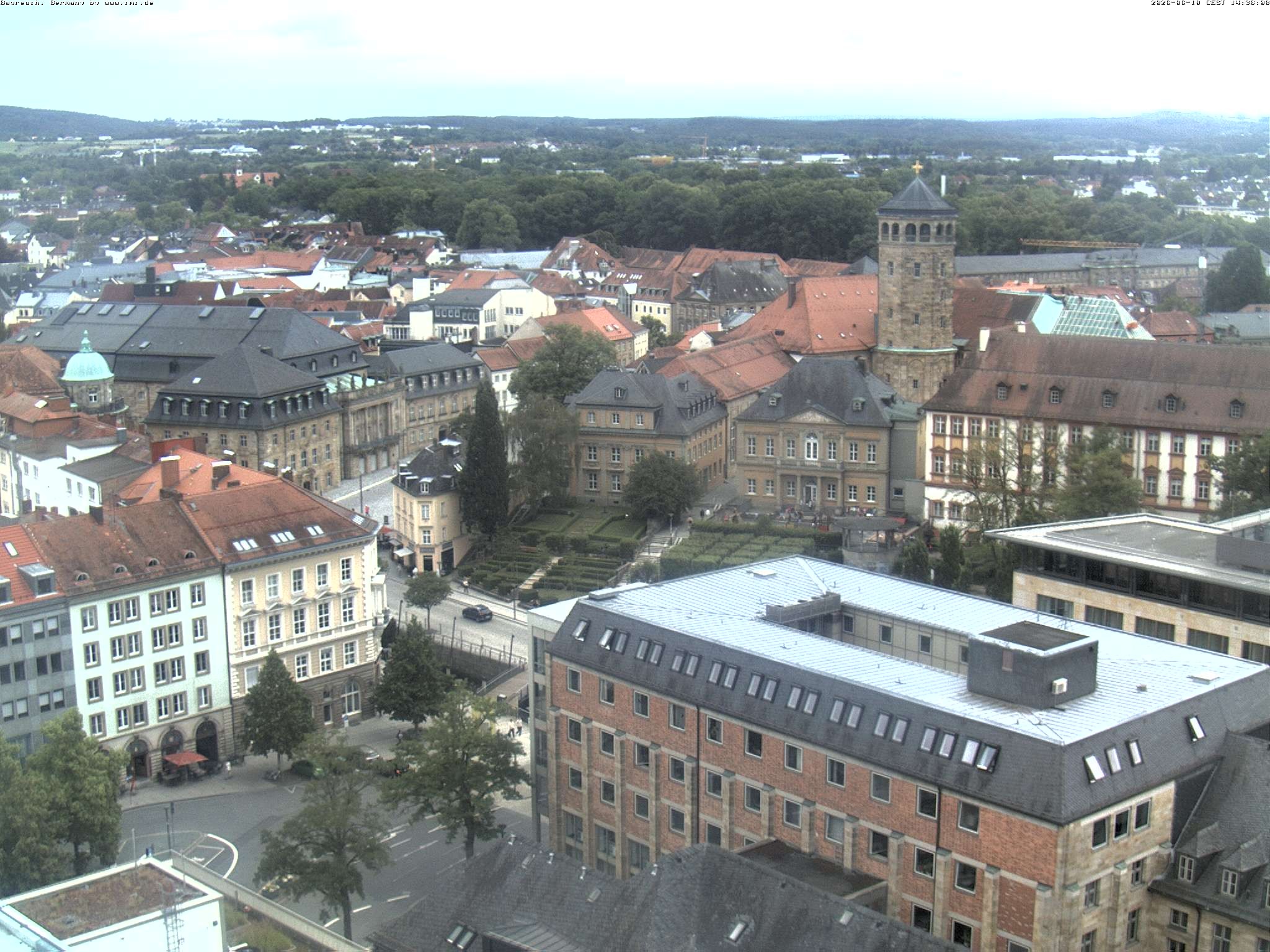 Archiv Foto Webcam Bayreuth: Blick vom Rathaus