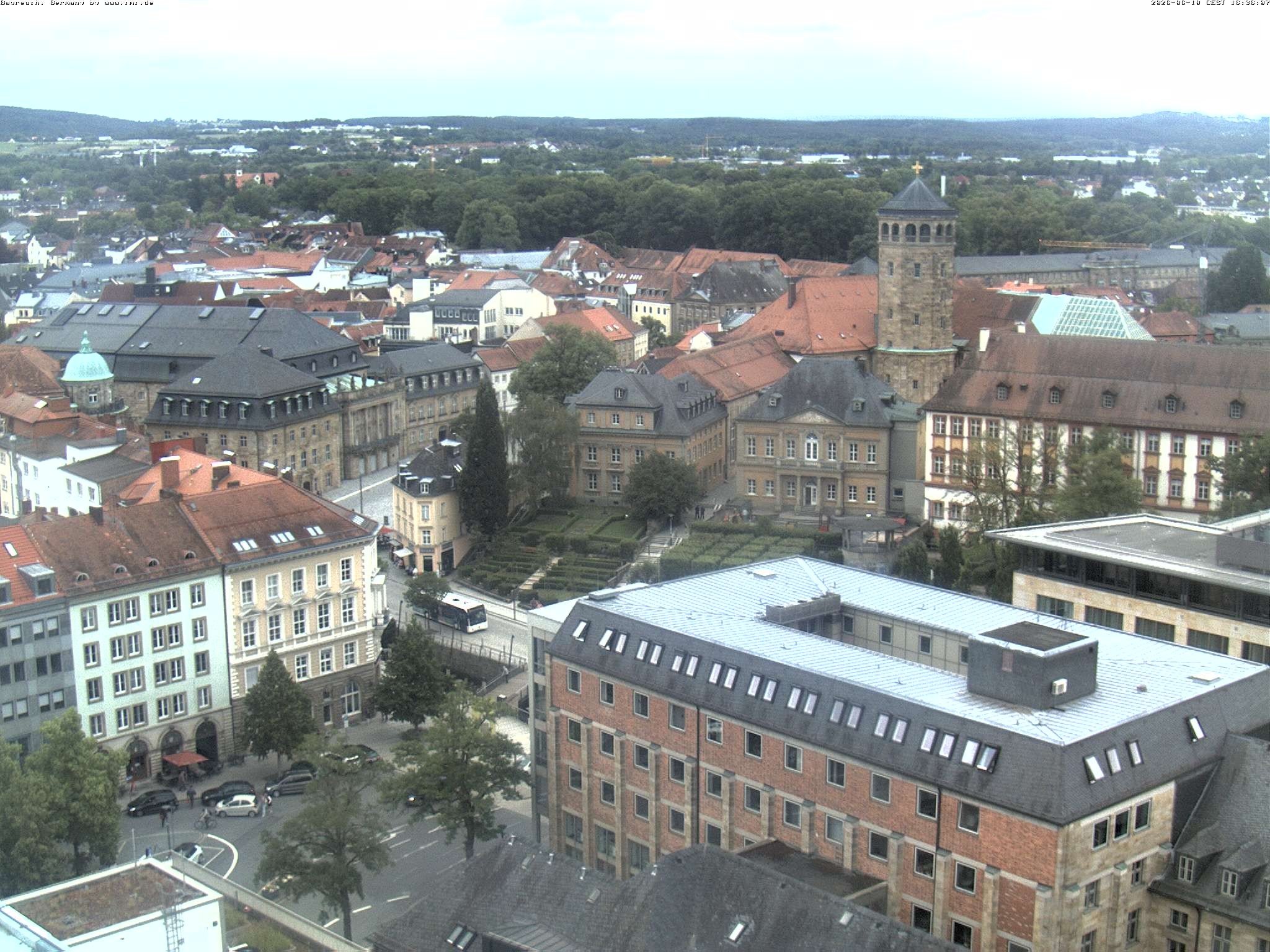 Archiv Foto Webcam Bayreuth: Blick vom Rathaus