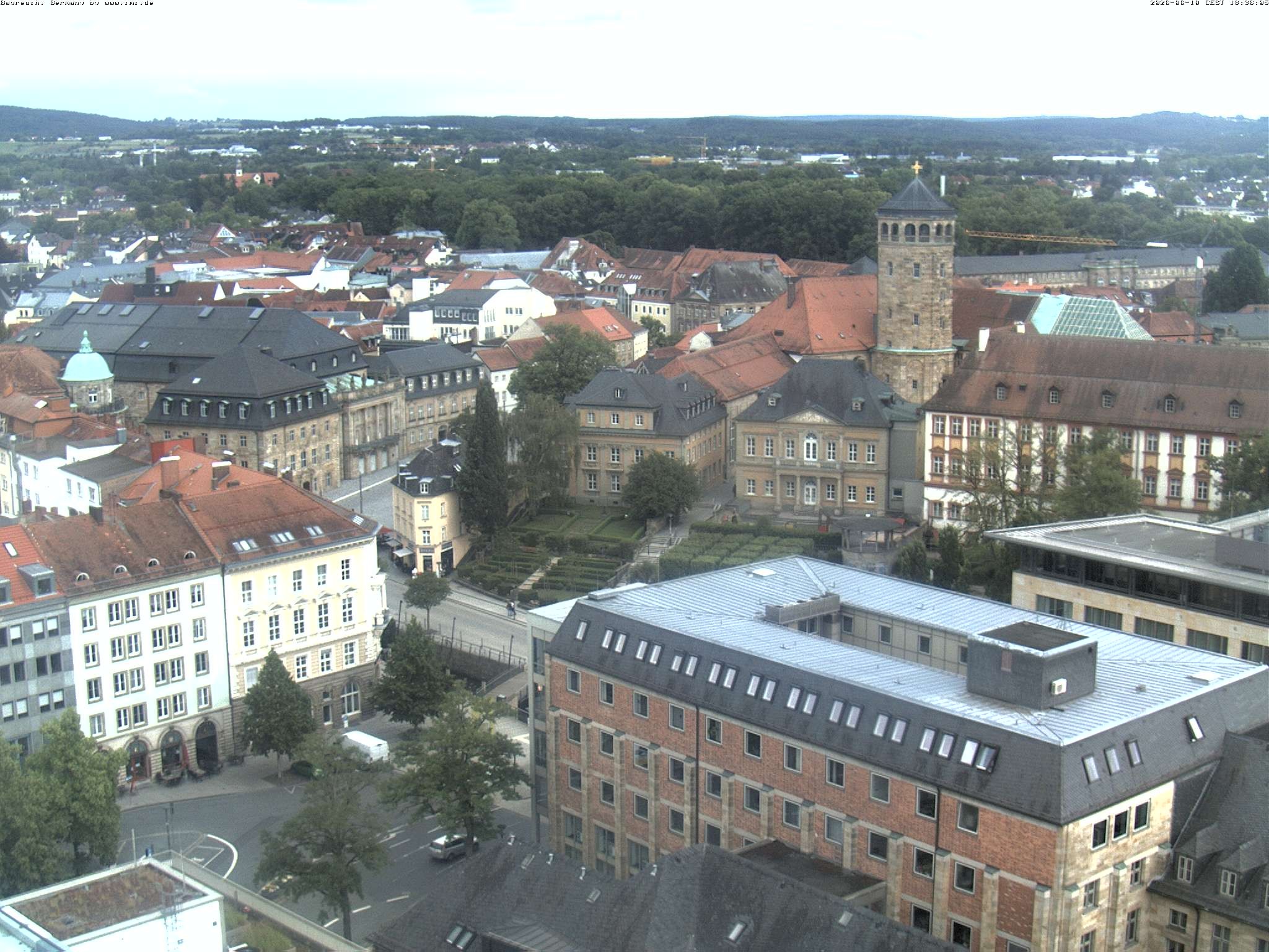 Archiv Foto Webcam Bayreuth: Blick vom Rathaus