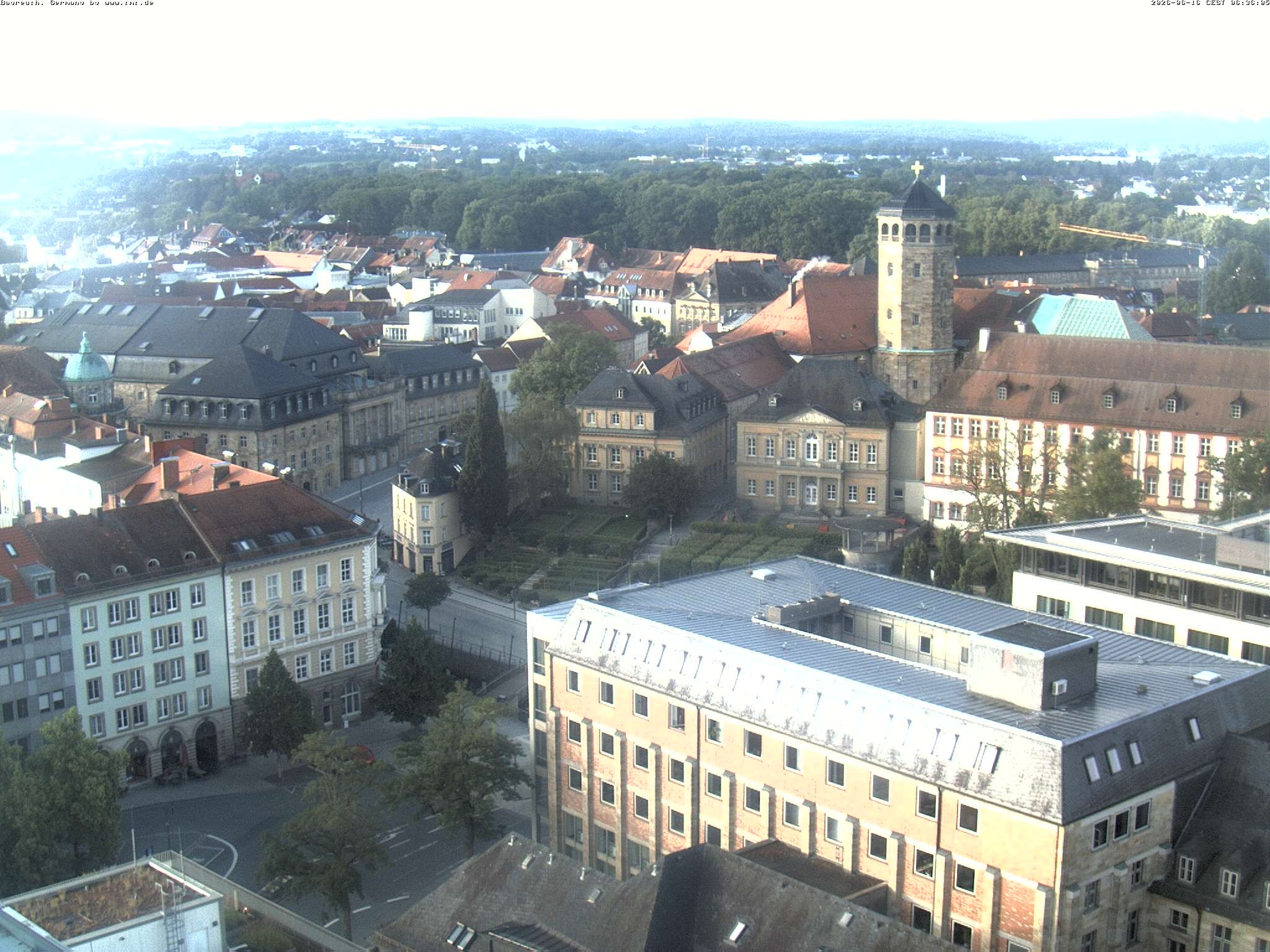 Archiv Foto Webcam Bayreuth: Blick vom Rathaus