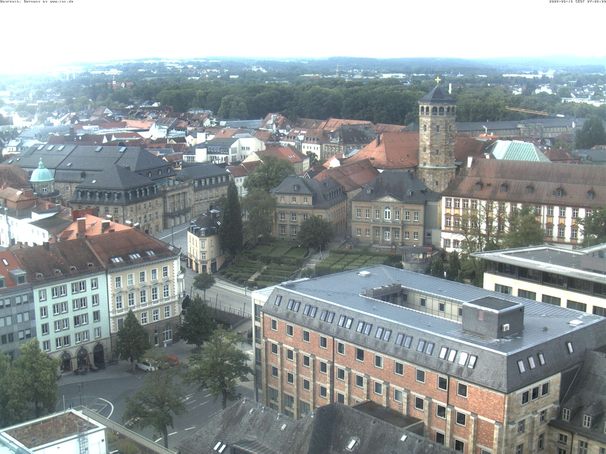 Archiv Foto Webcam Bayreuth: Blick vom Rathaus