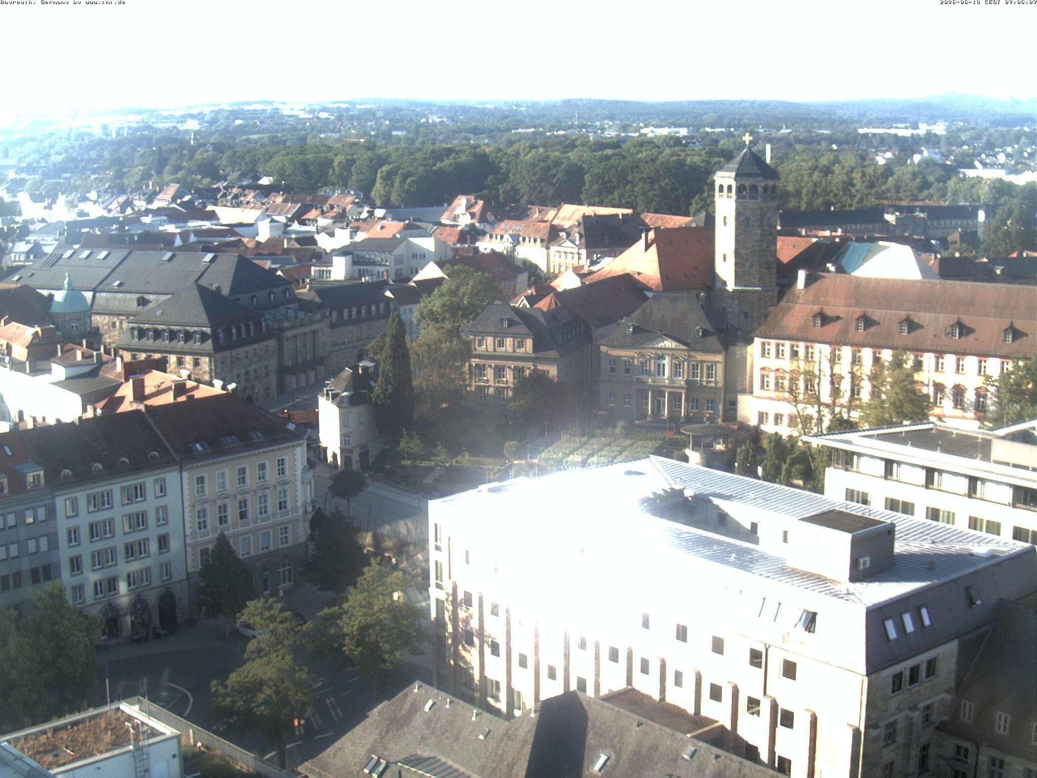 Archiv Foto Webcam Bayreuth: Blick vom Rathaus