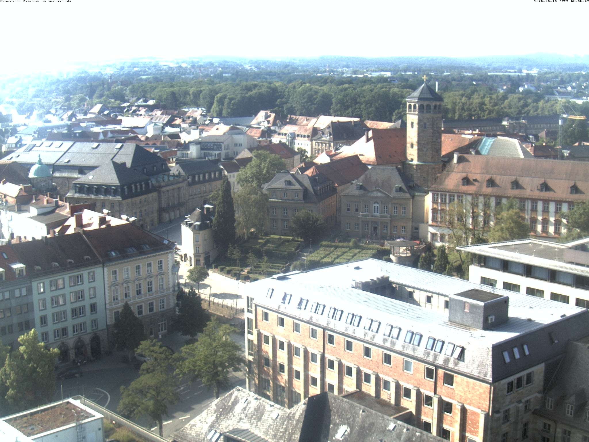 Archiv Foto Webcam Bayreuth: Blick vom Rathaus