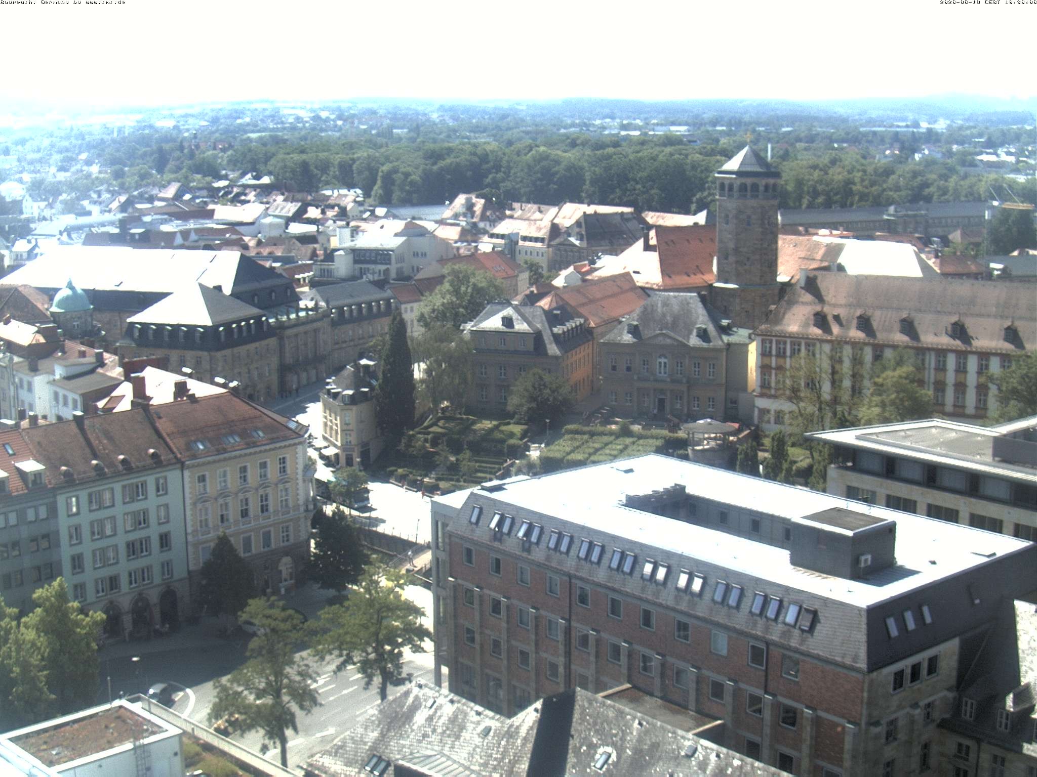 Archiv Foto Webcam Bayreuth: Blick vom Rathaus