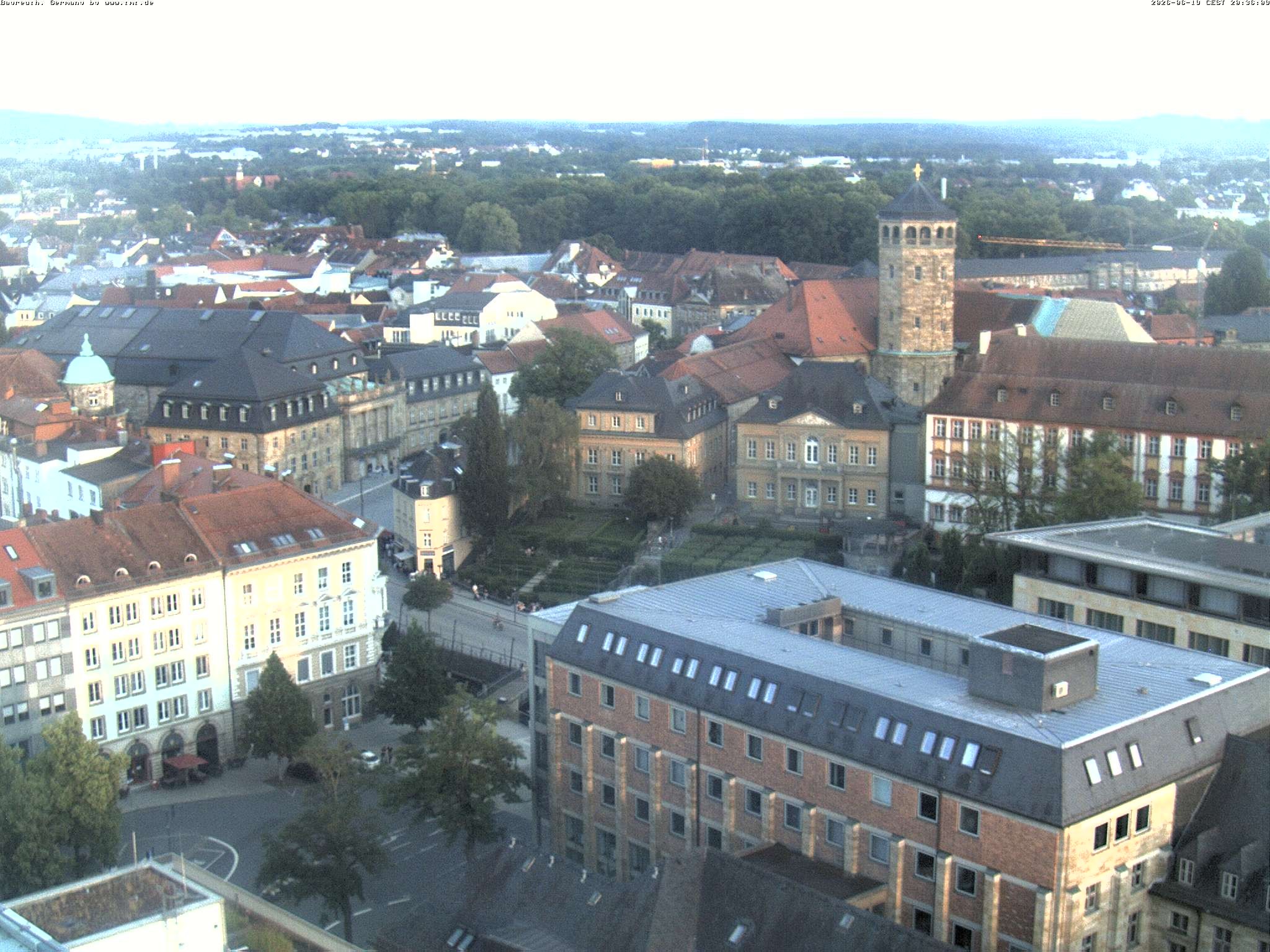 Archiv Foto Webcam Bayreuth: Blick vom Rathaus