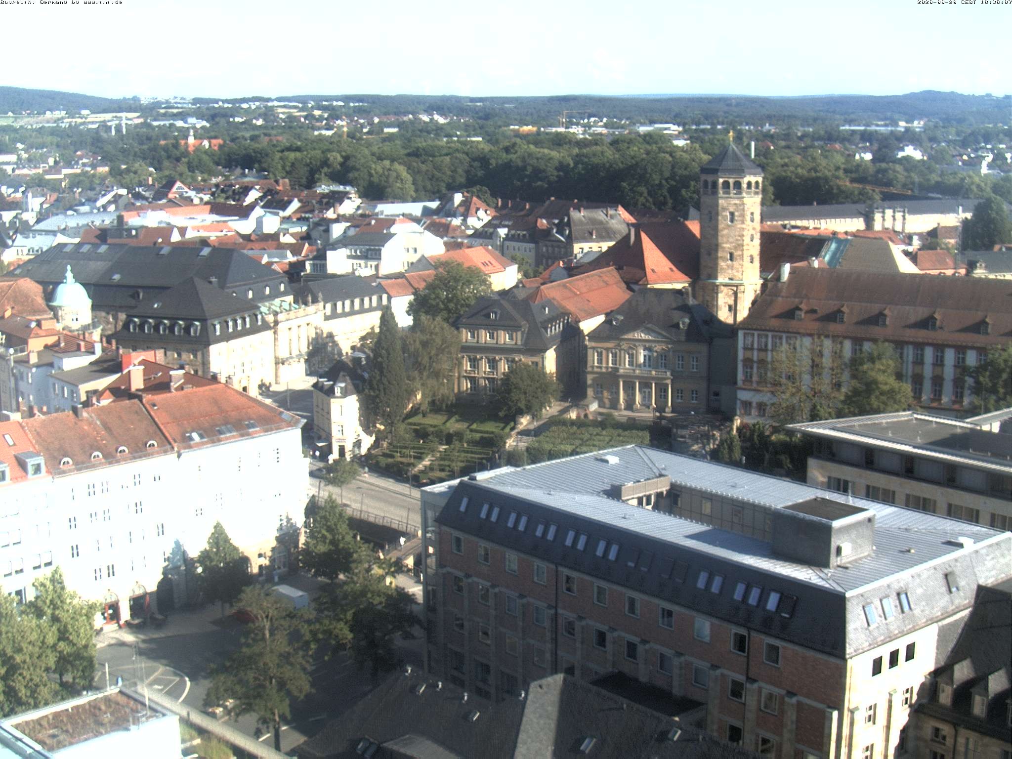 Archiv Foto Webcam Bayreuth: Blick vom Rathaus
