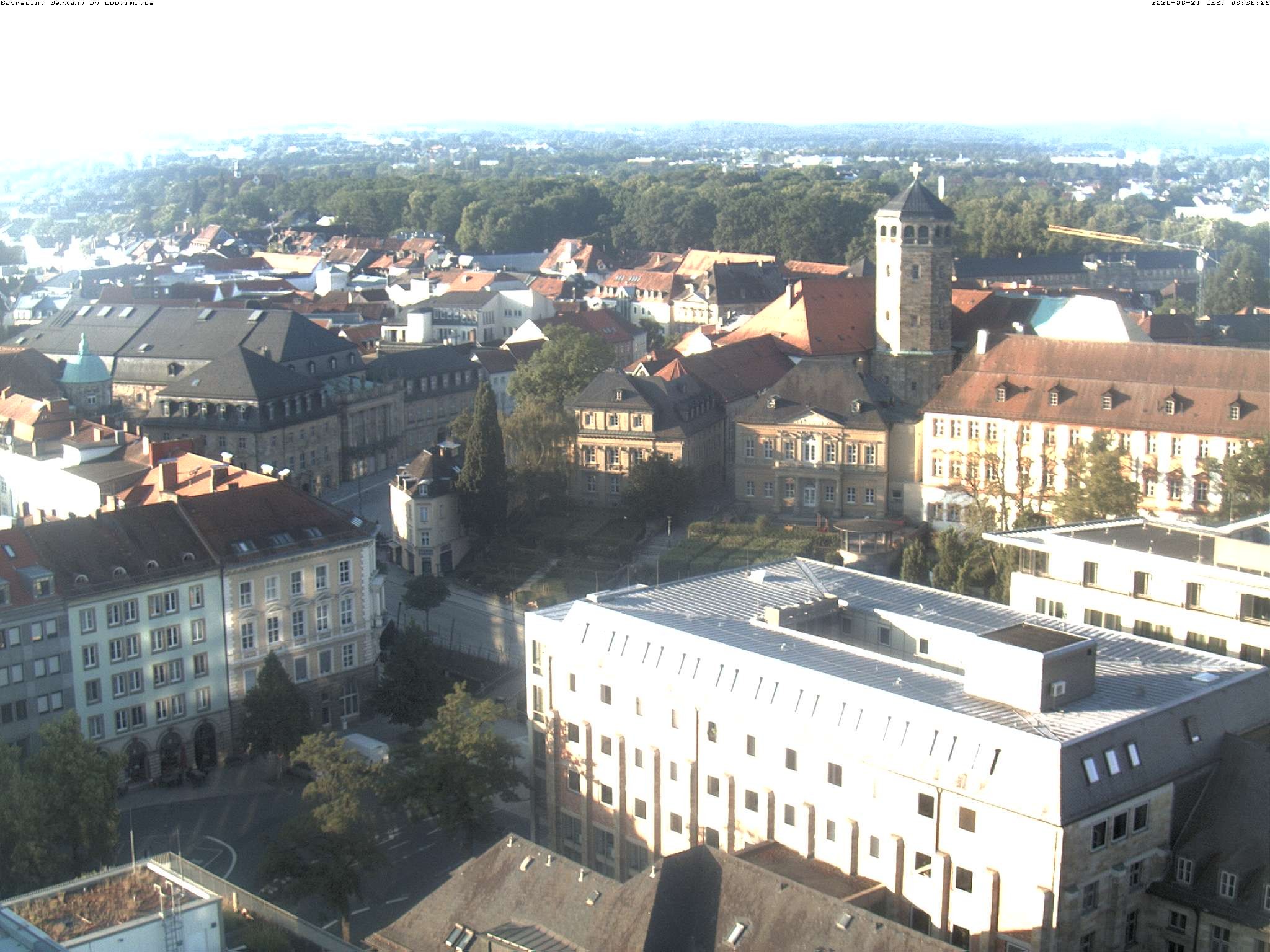 Archiv Foto Webcam Bayreuth: Blick vom Rathaus