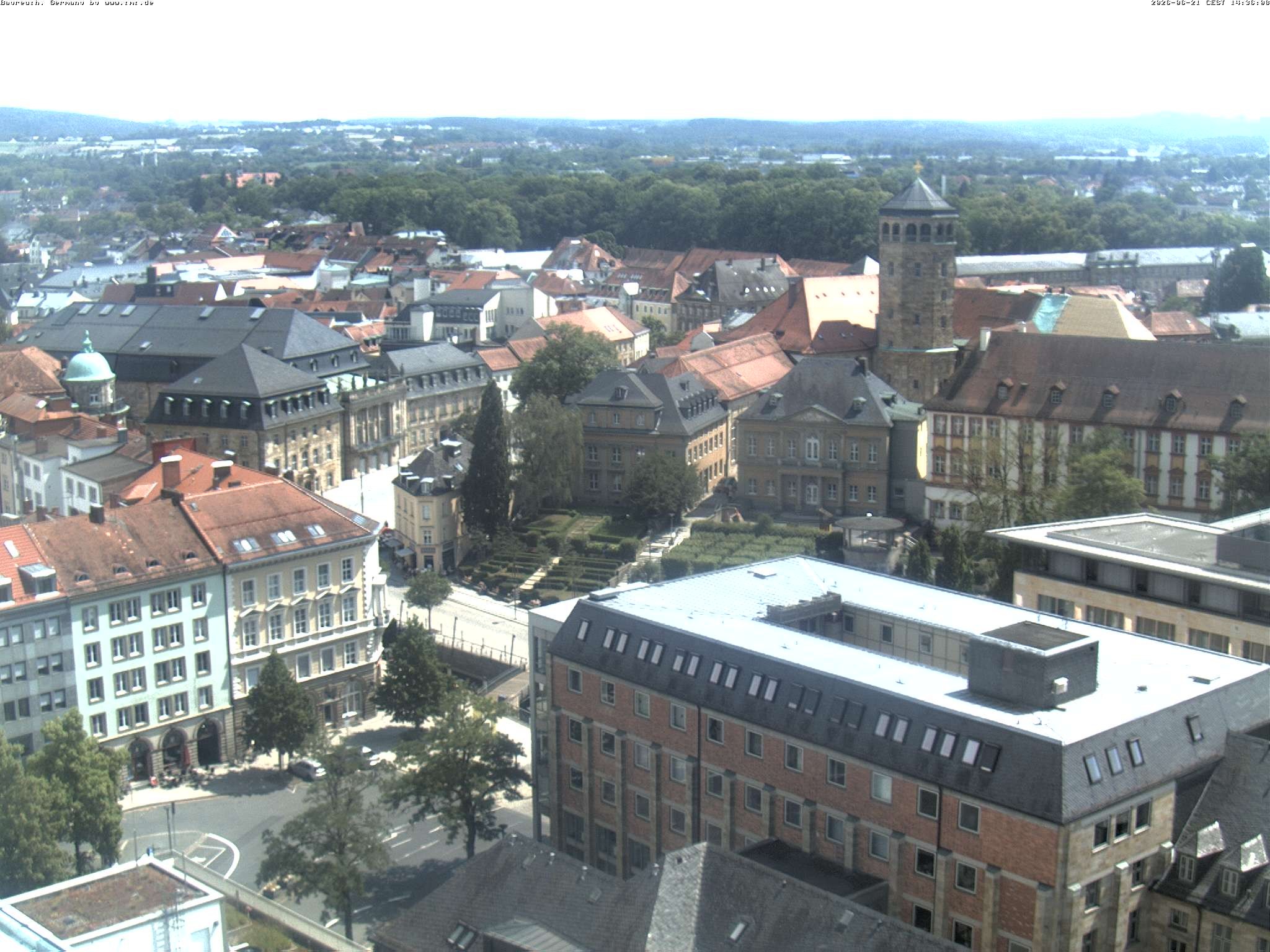 Archiv Foto Webcam Bayreuth: Blick vom Rathaus