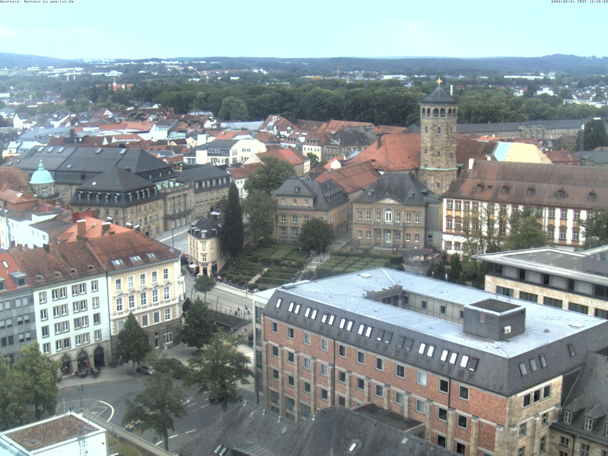 Archiv Foto Webcam Bayreuth: Blick vom Rathaus
