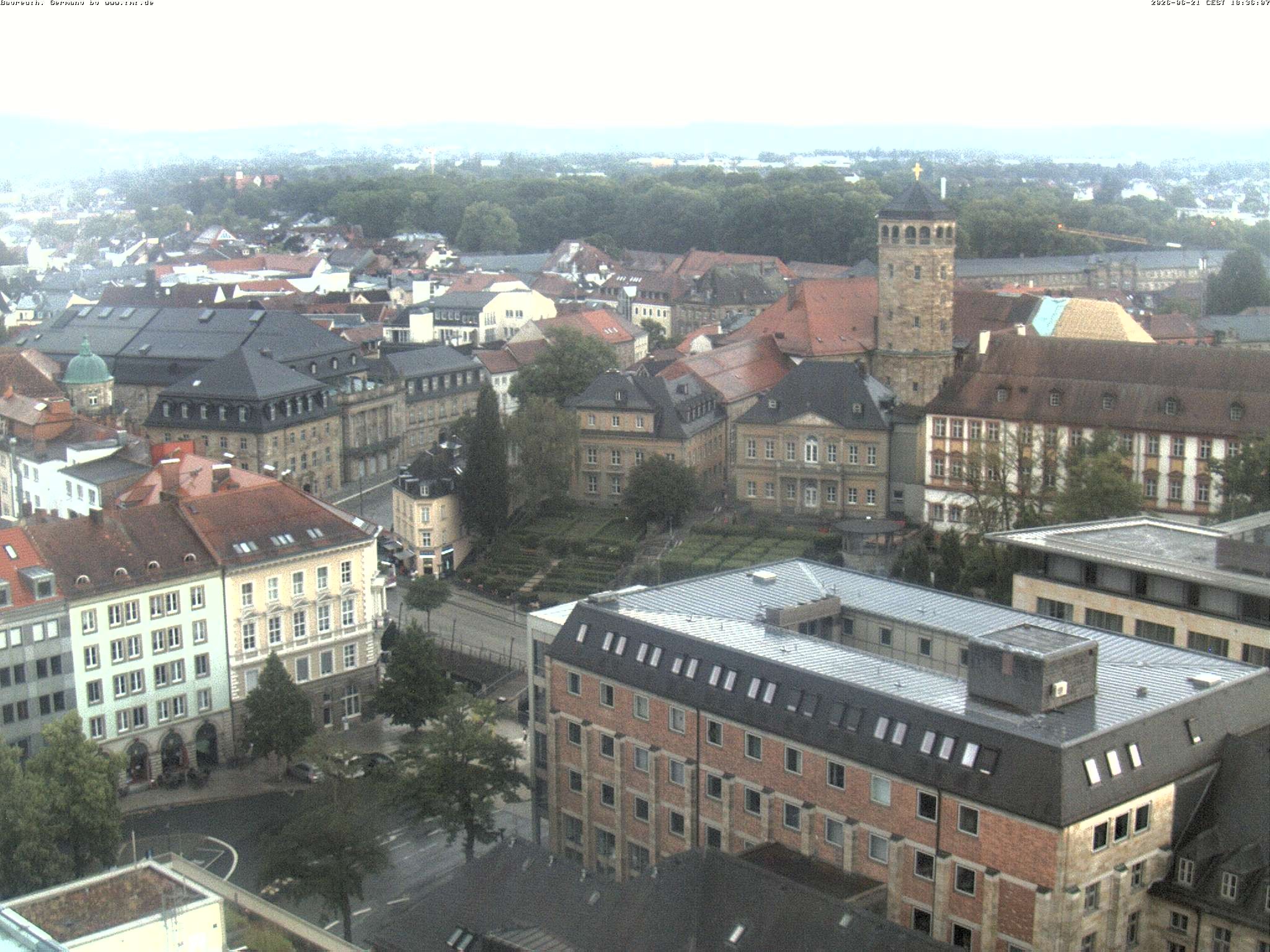 Archiv Foto Webcam Bayreuth: Blick vom Rathaus