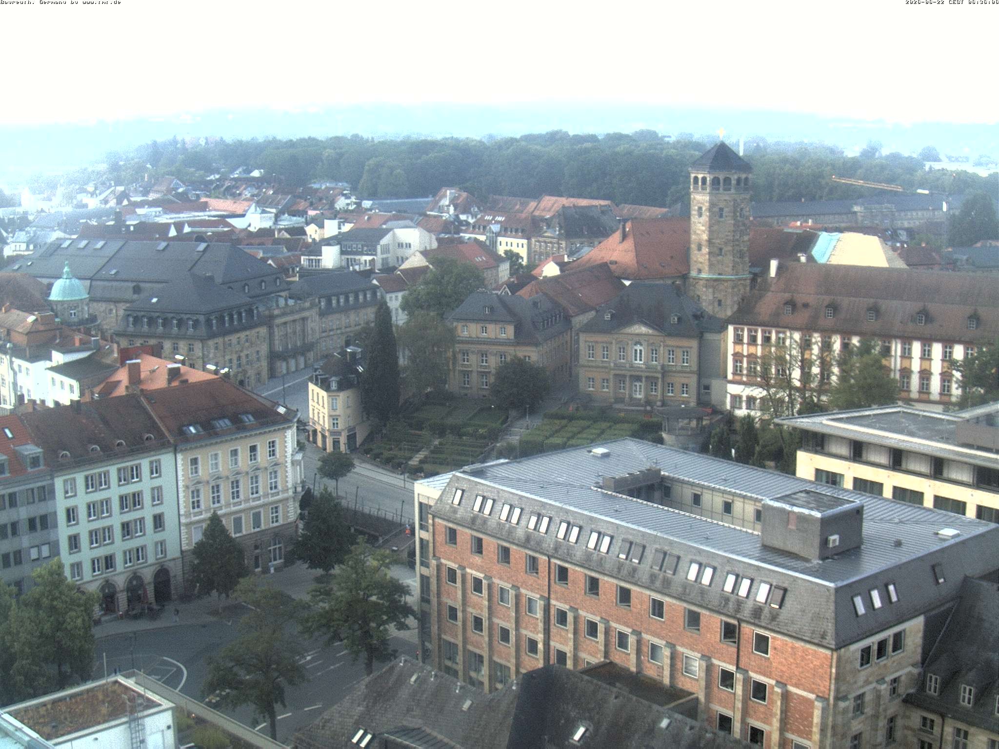Archiv Foto Webcam Bayreuth: Blick vom Rathaus