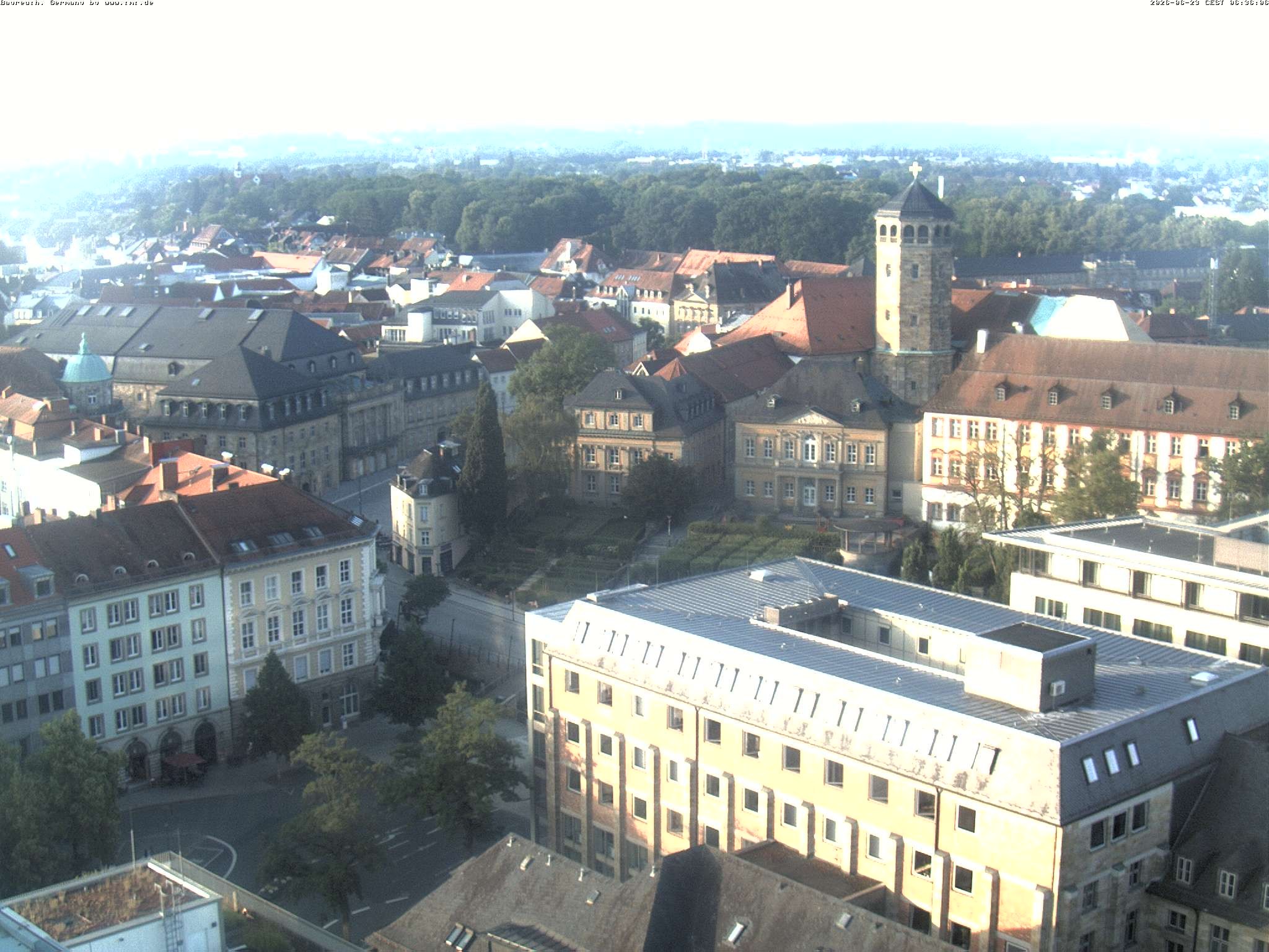 Archiv Foto Webcam Bayreuth: Blick vom Rathaus