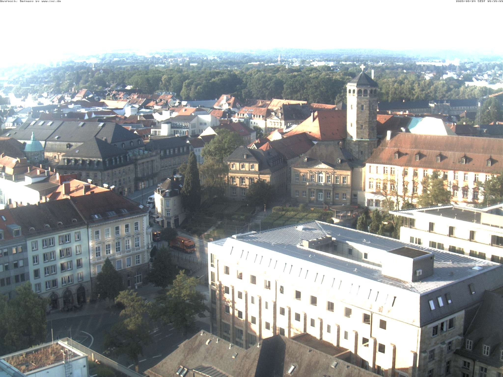 Archiv Foto Webcam Bayreuth: Blick vom Rathaus