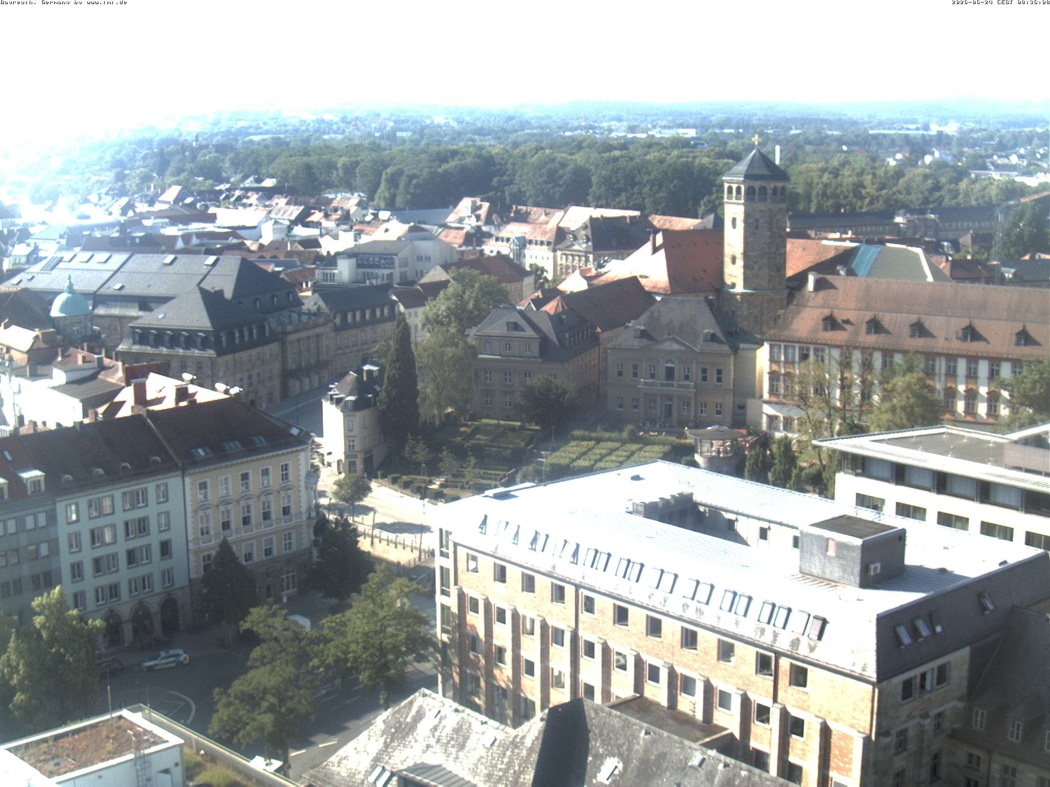 Archiv Foto Webcam Bayreuth: Blick vom Rathaus