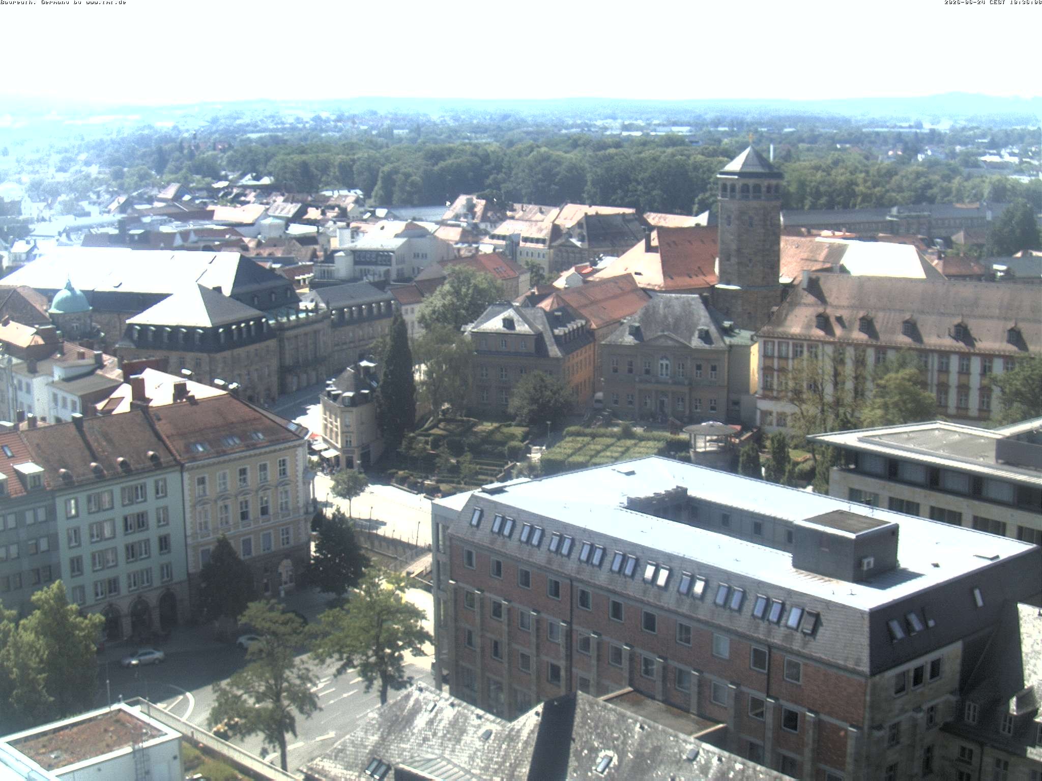 Archiv Foto Webcam Bayreuth: Blick vom Rathaus