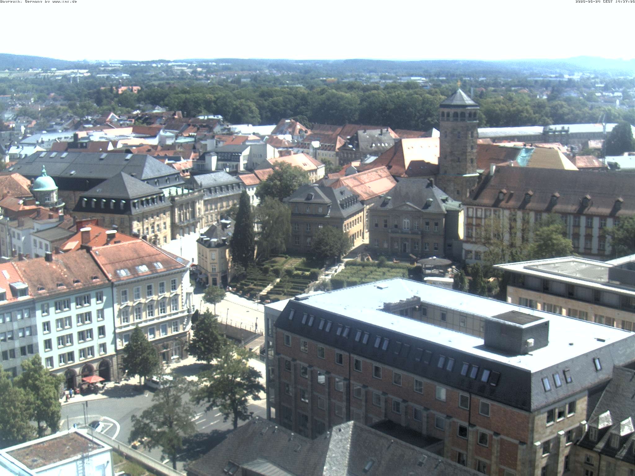 Archiv Foto Webcam Bayreuth: Blick vom Rathaus