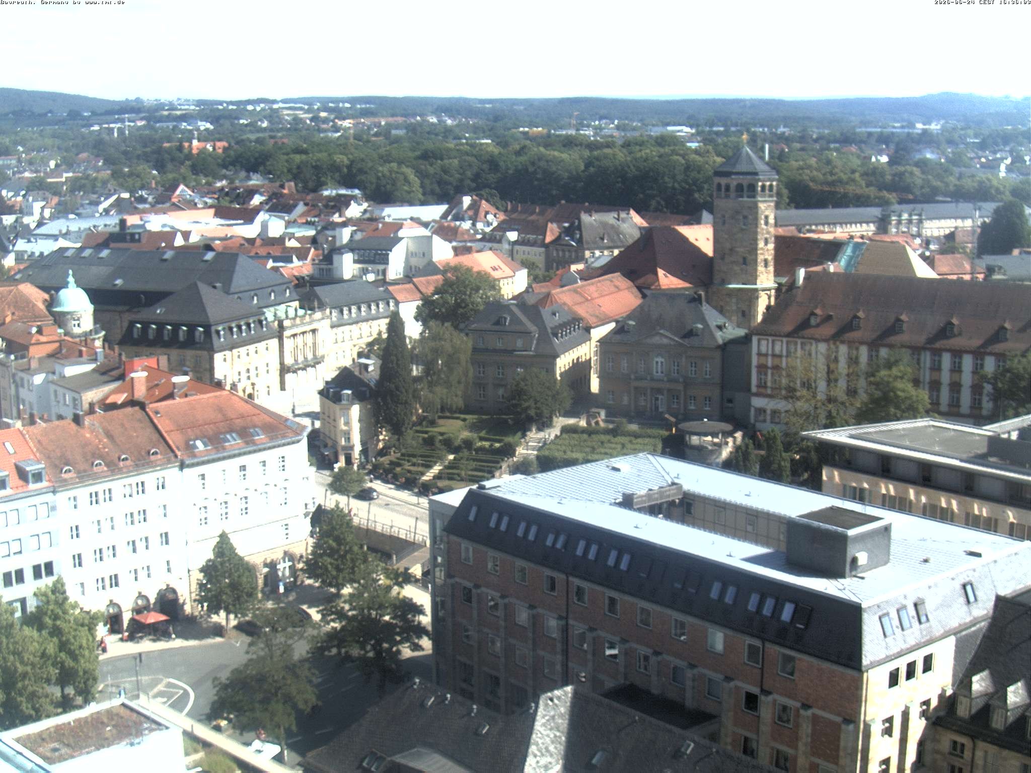 Archiv Foto Webcam Bayreuth: Blick vom Rathaus