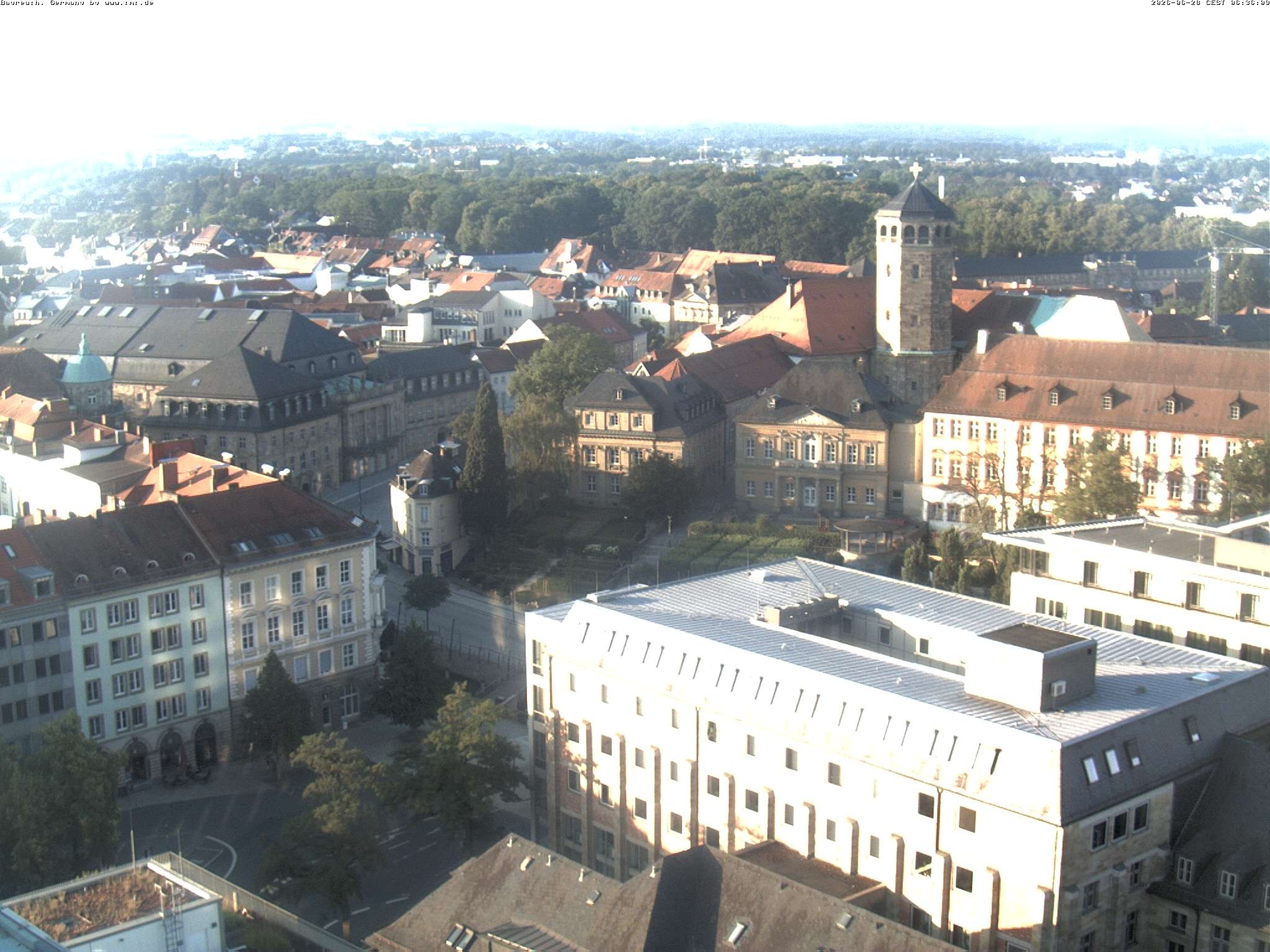 Archiv Foto Webcam Bayreuth: Blick vom Rathaus