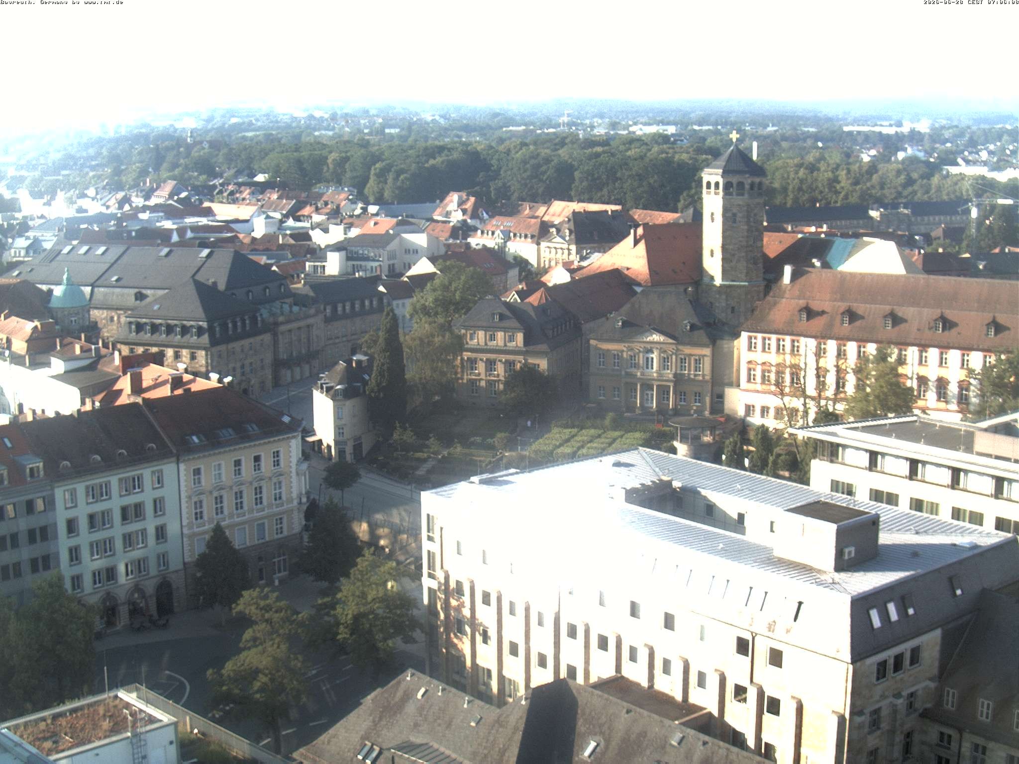 Archiv Foto Webcam Bayreuth: Blick vom Rathaus