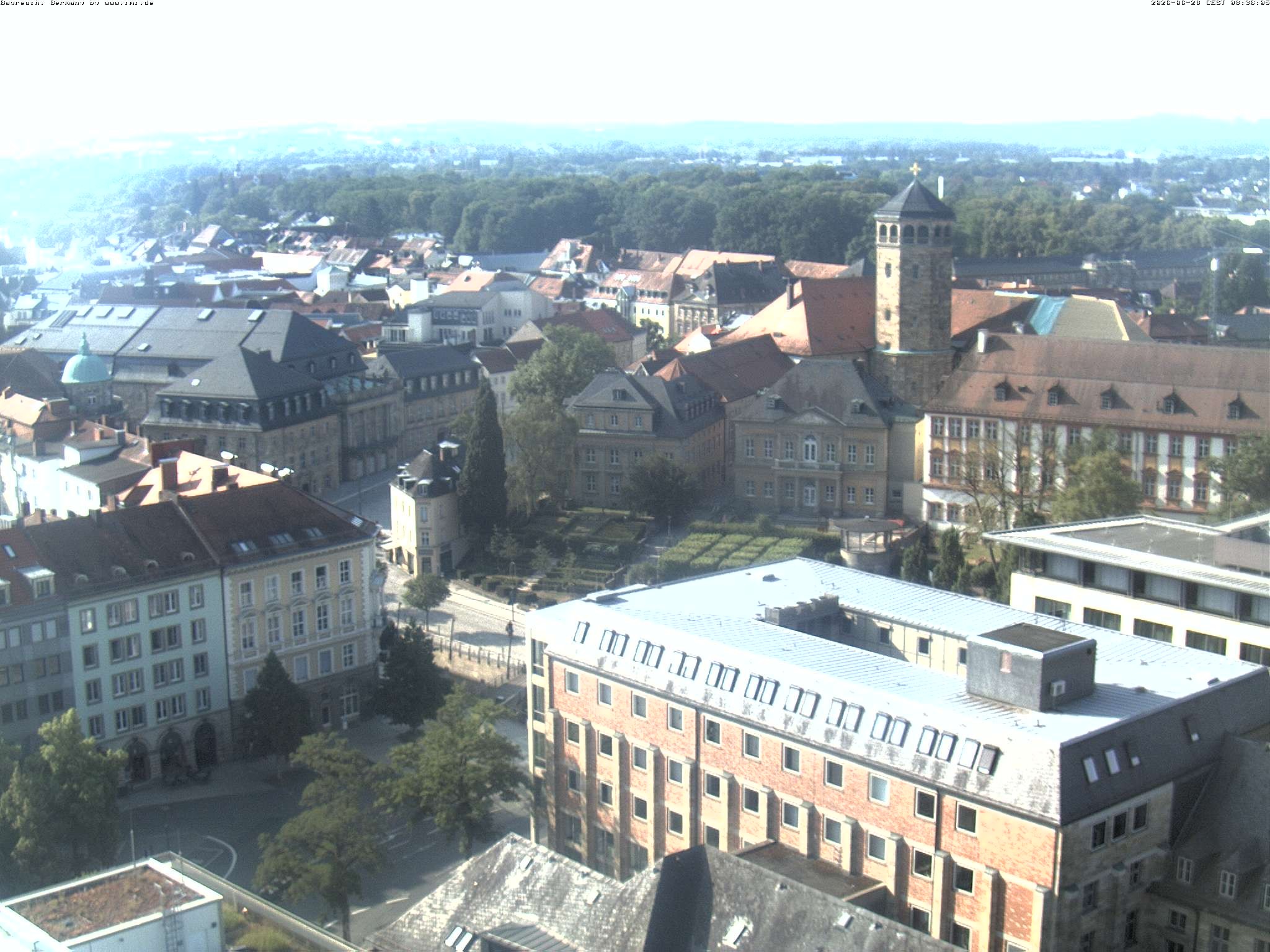 Archiv Foto Webcam Bayreuth: Blick vom Rathaus