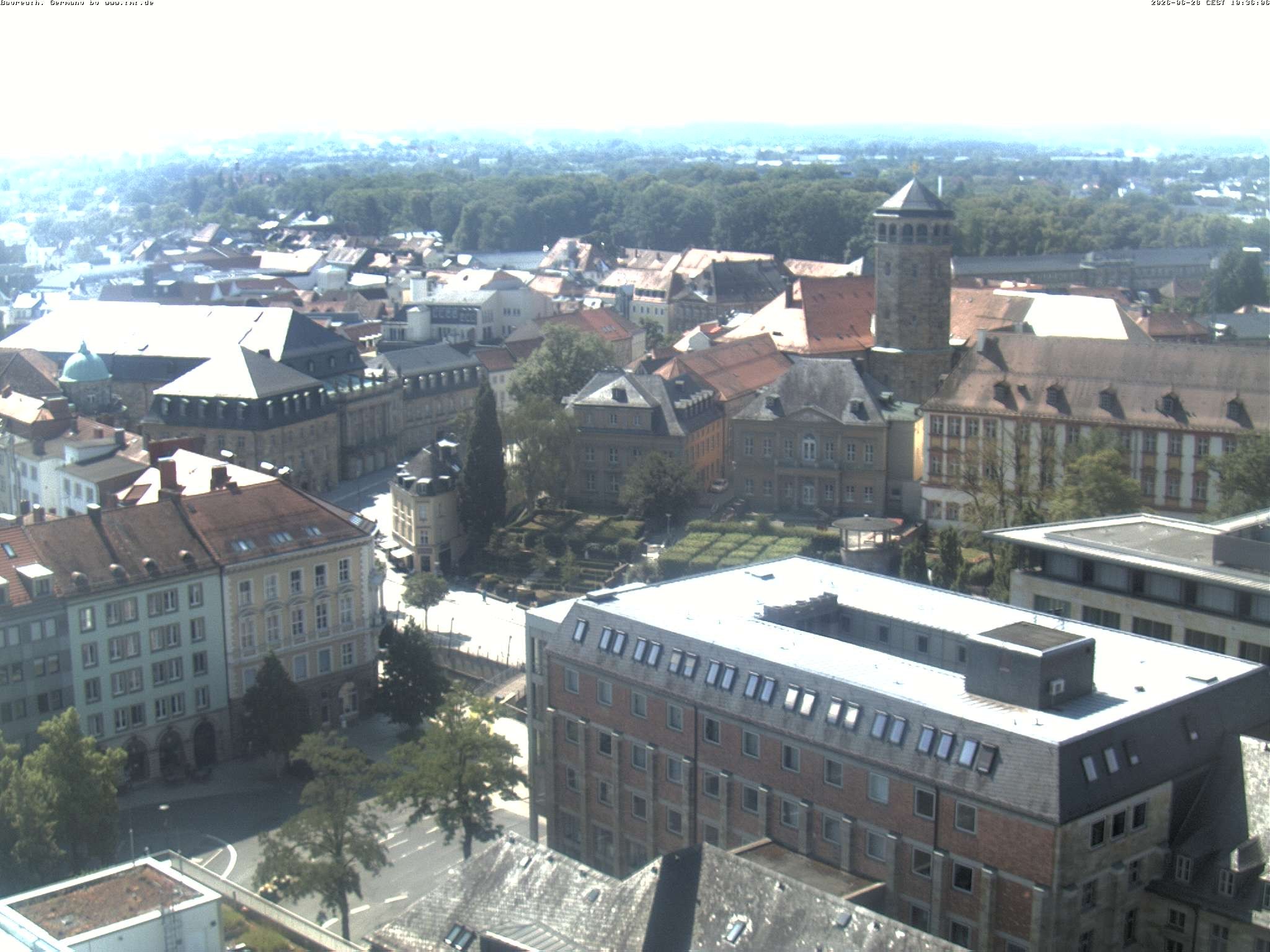 Archiv Foto Webcam Bayreuth: Blick vom Rathaus